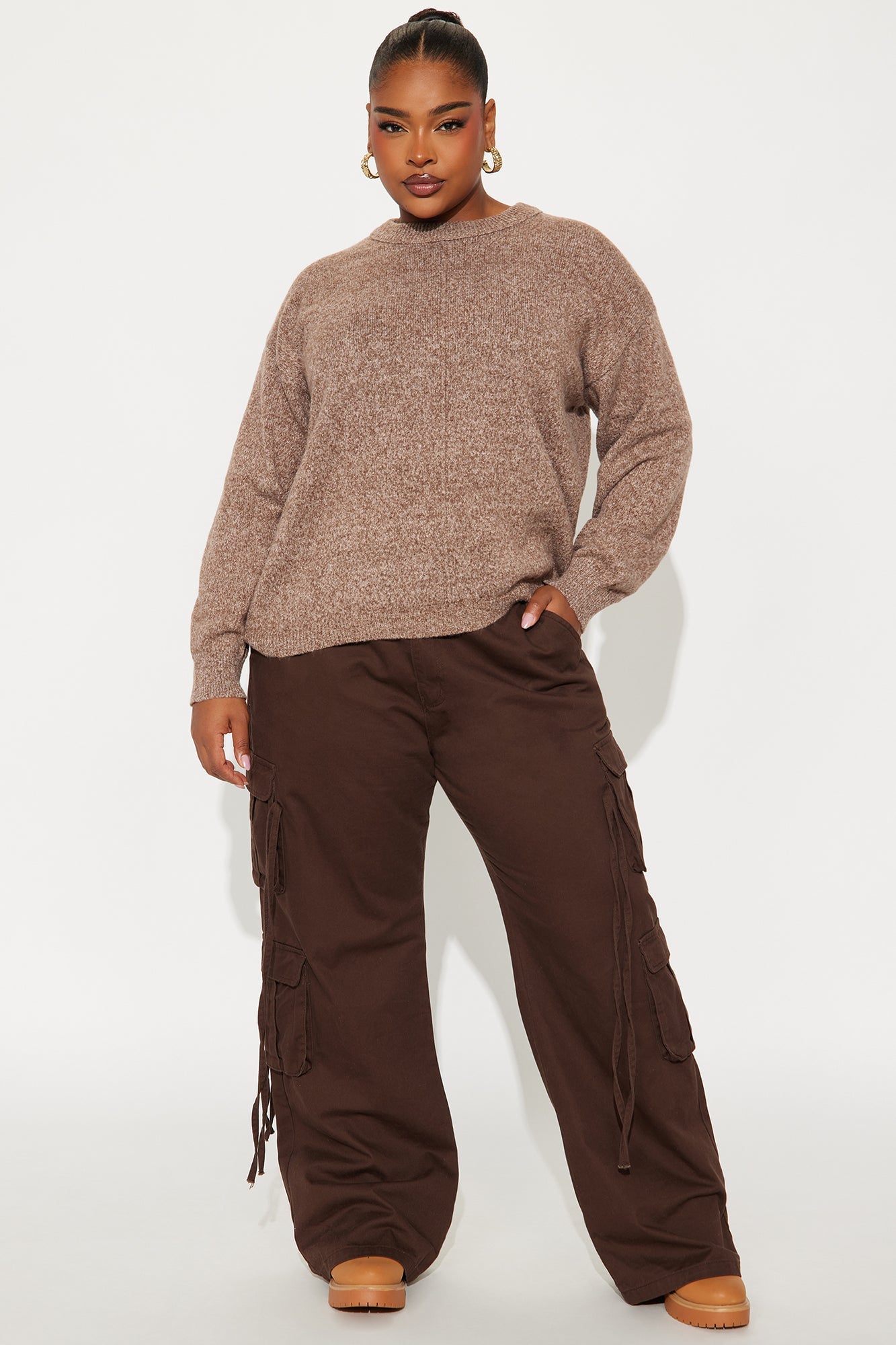 All Season Crew Neck Sweater - Chestnut