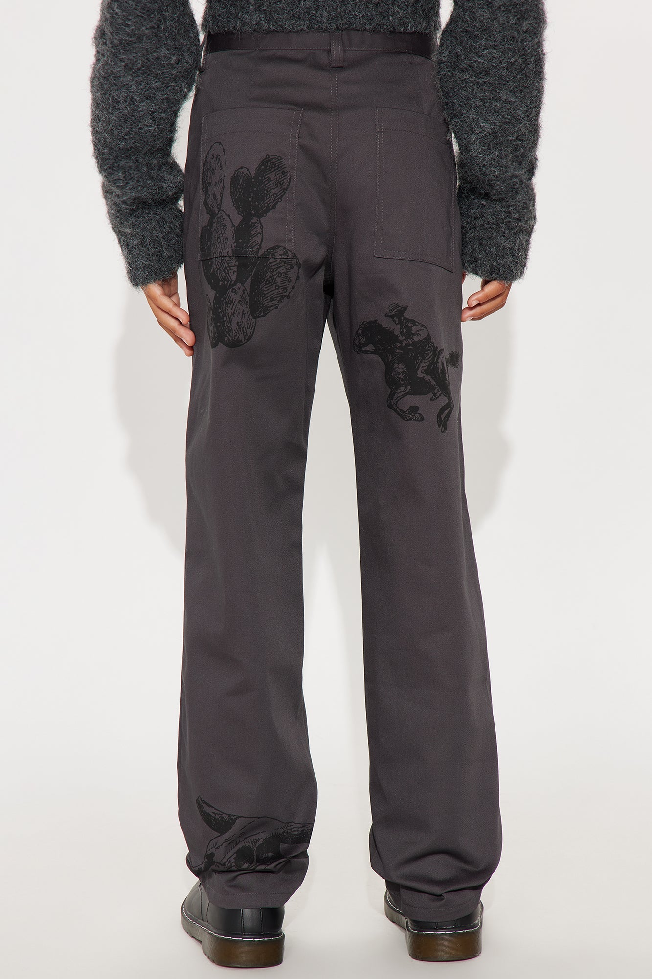 Mini Baggy Cool It Cowboy Pants - Grey