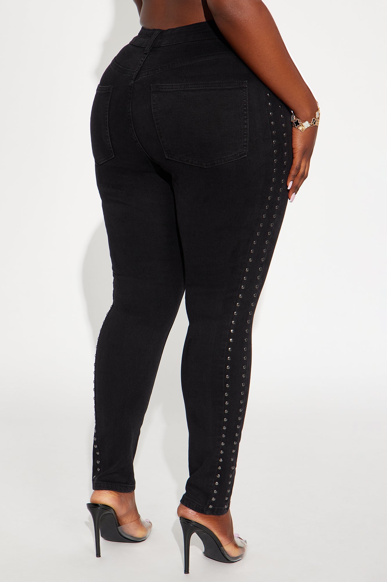 Kate Studded Skinny Jeans - Black