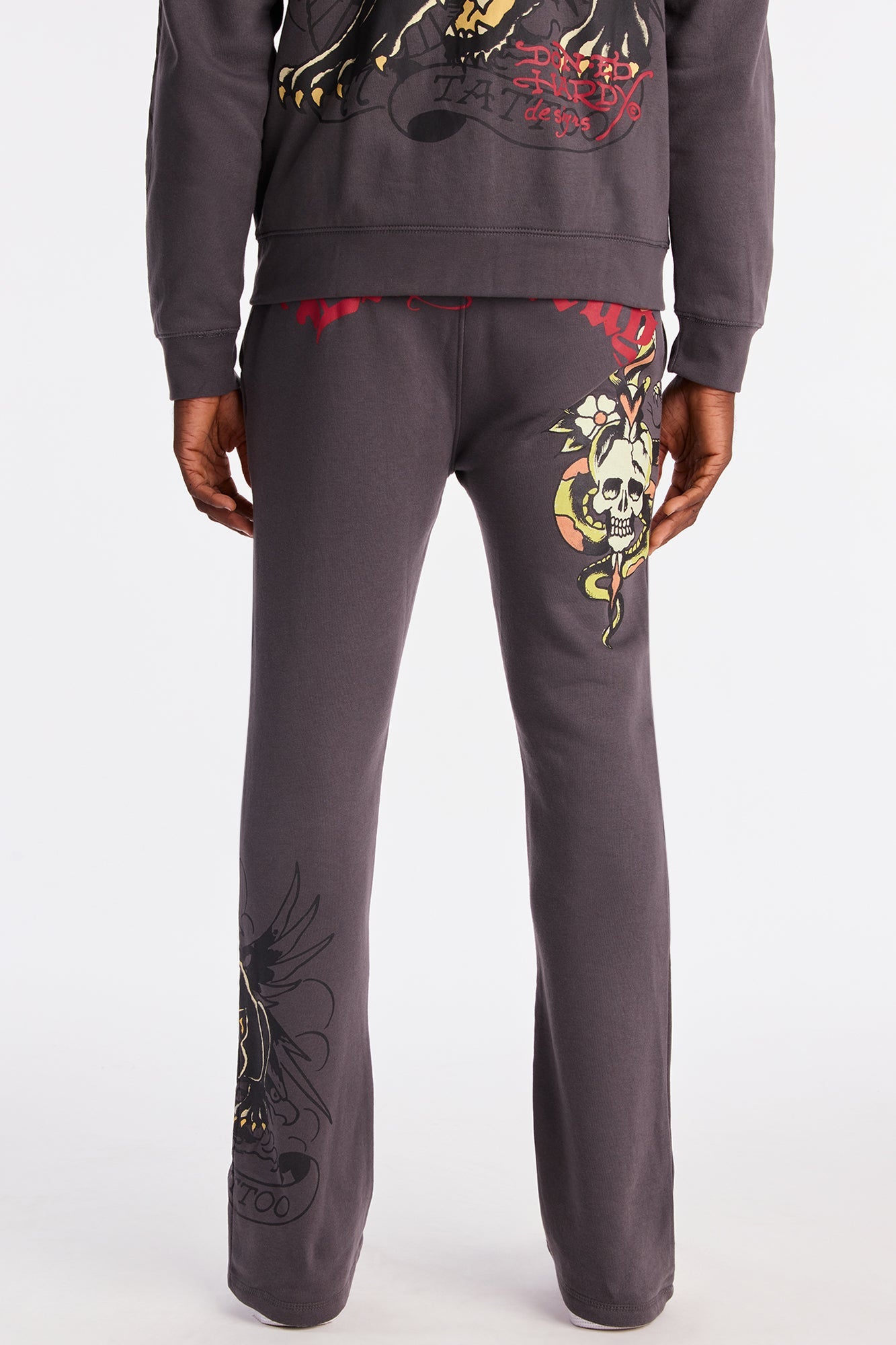Ed Hardy Skull Panther Sweatpant - Charcoal