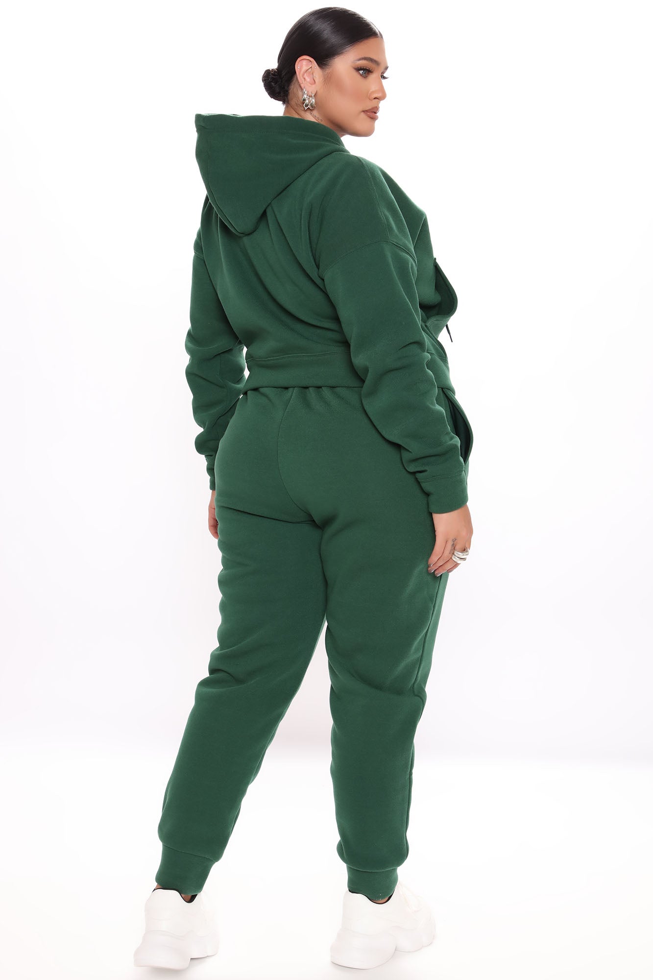 I Got This Zip Up Jacket And Jogger Set - Hunter
