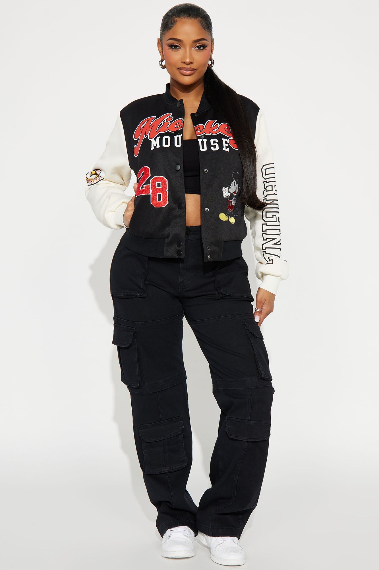 Mickey Mouse Sherpa Lined Jacket - Black