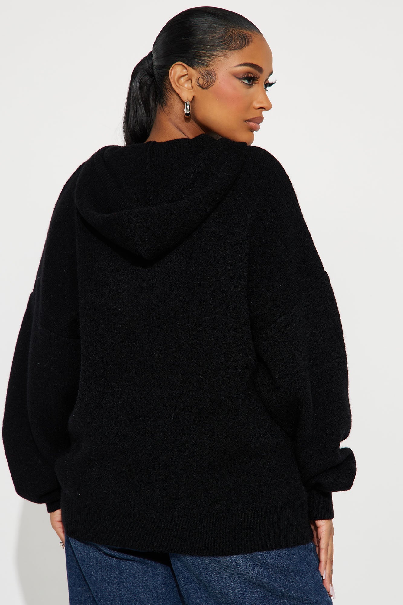 Brooklyn Hooded Sweater - Black/combo