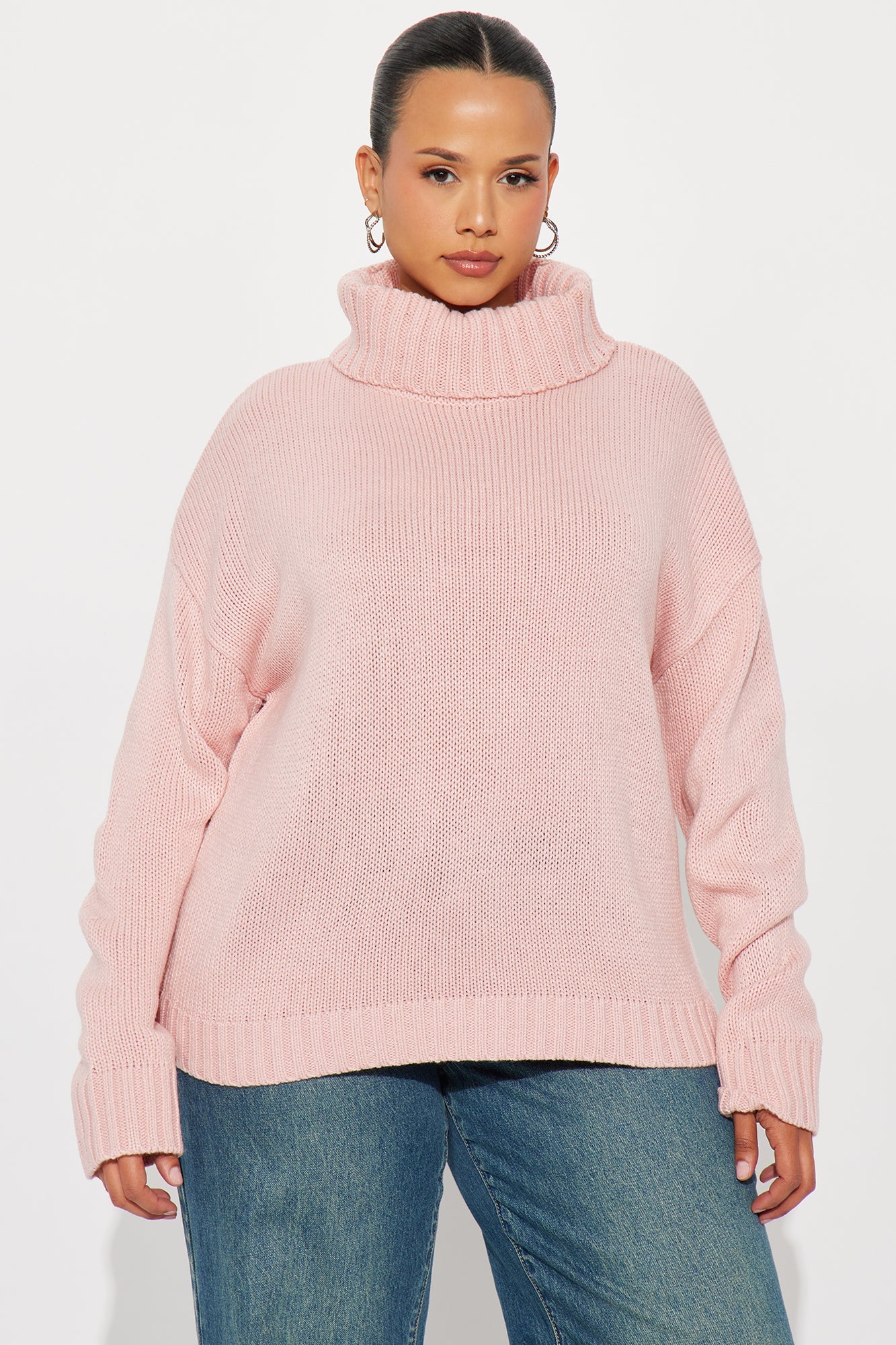 Positive Energy Turtleneck Sweater - Blush