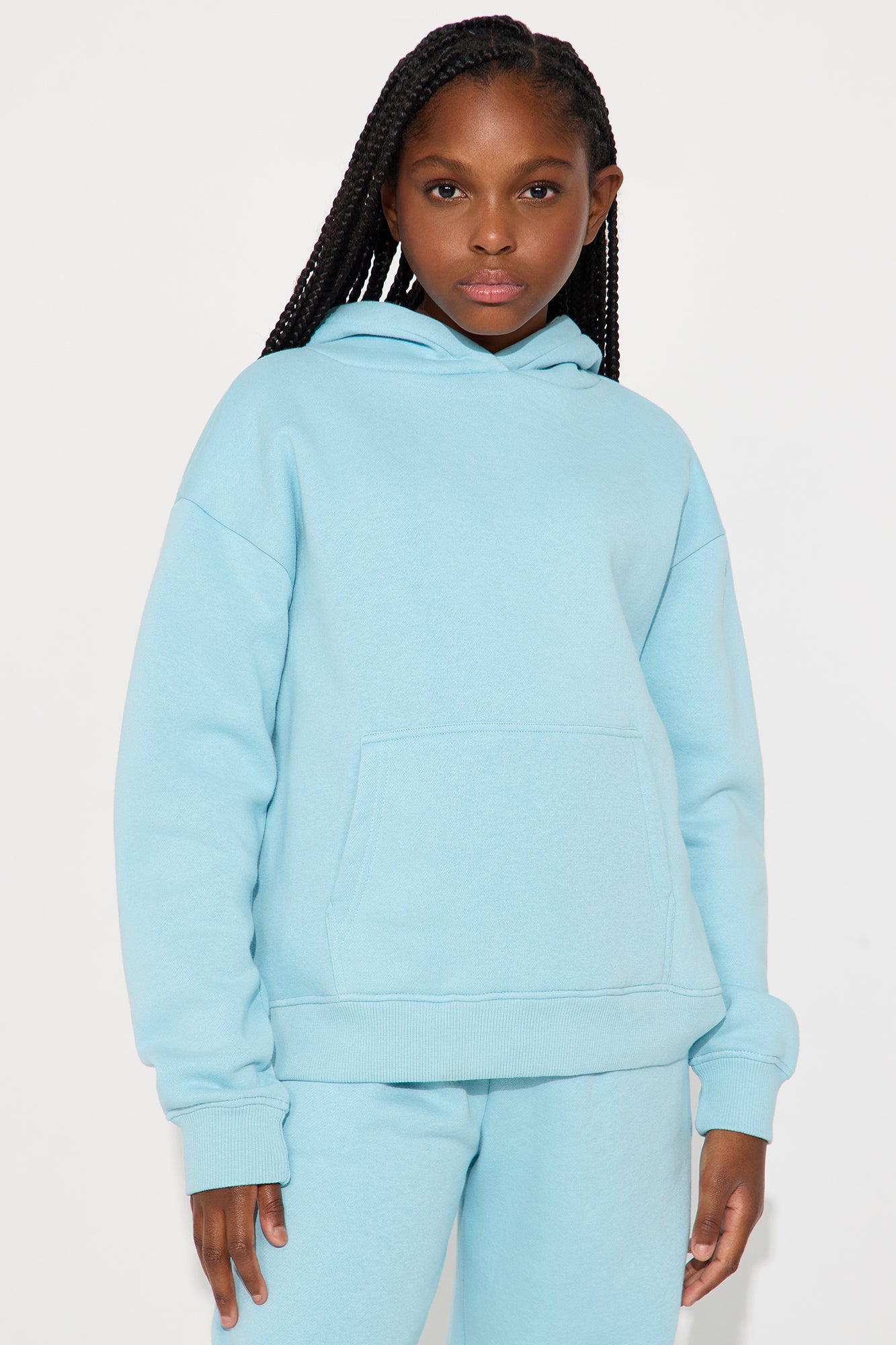 Mini Stole Your Bestie Oversized Hoodie - Light Blue
