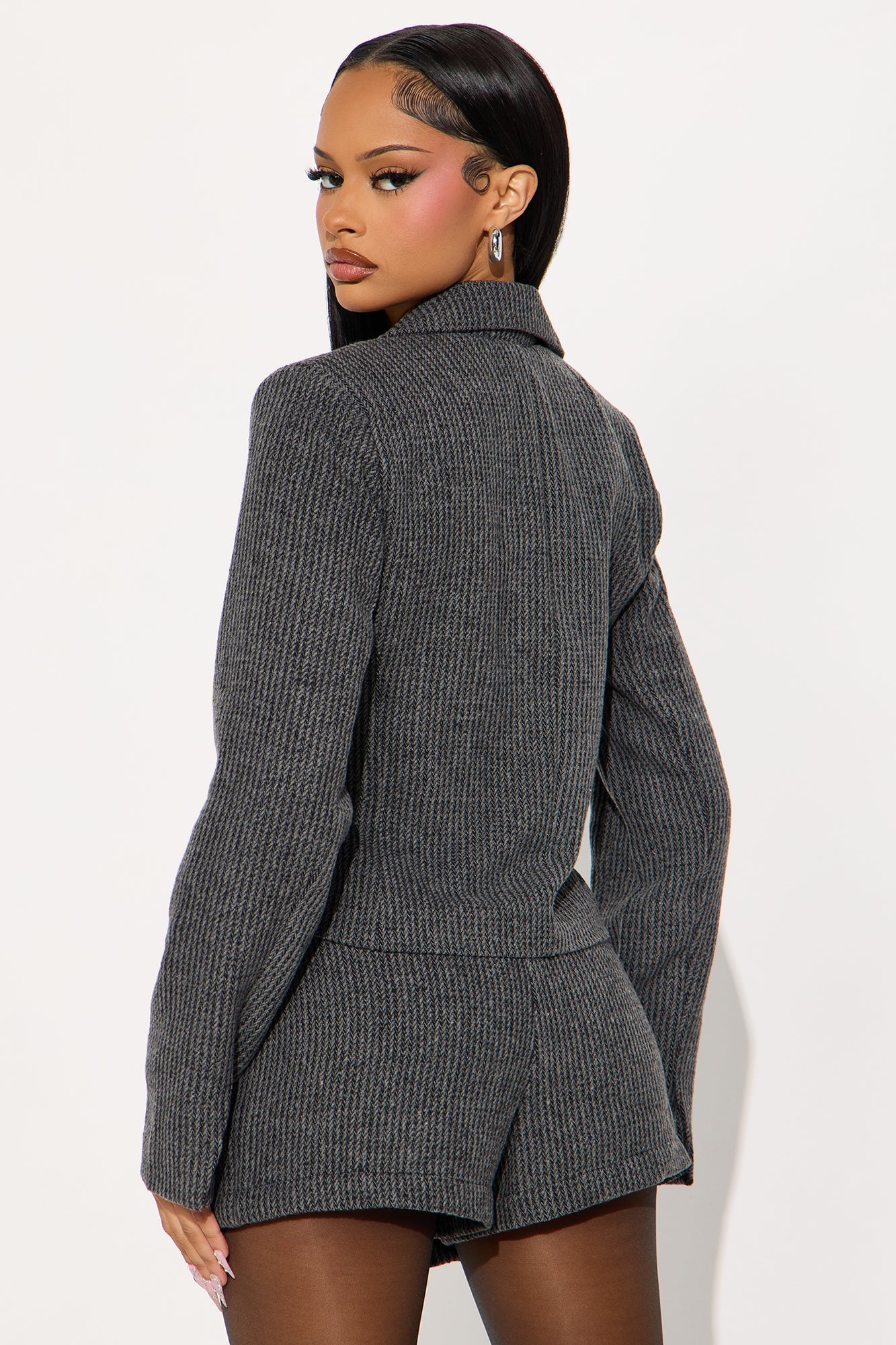 My Dream Blazer Skort Set - Grey