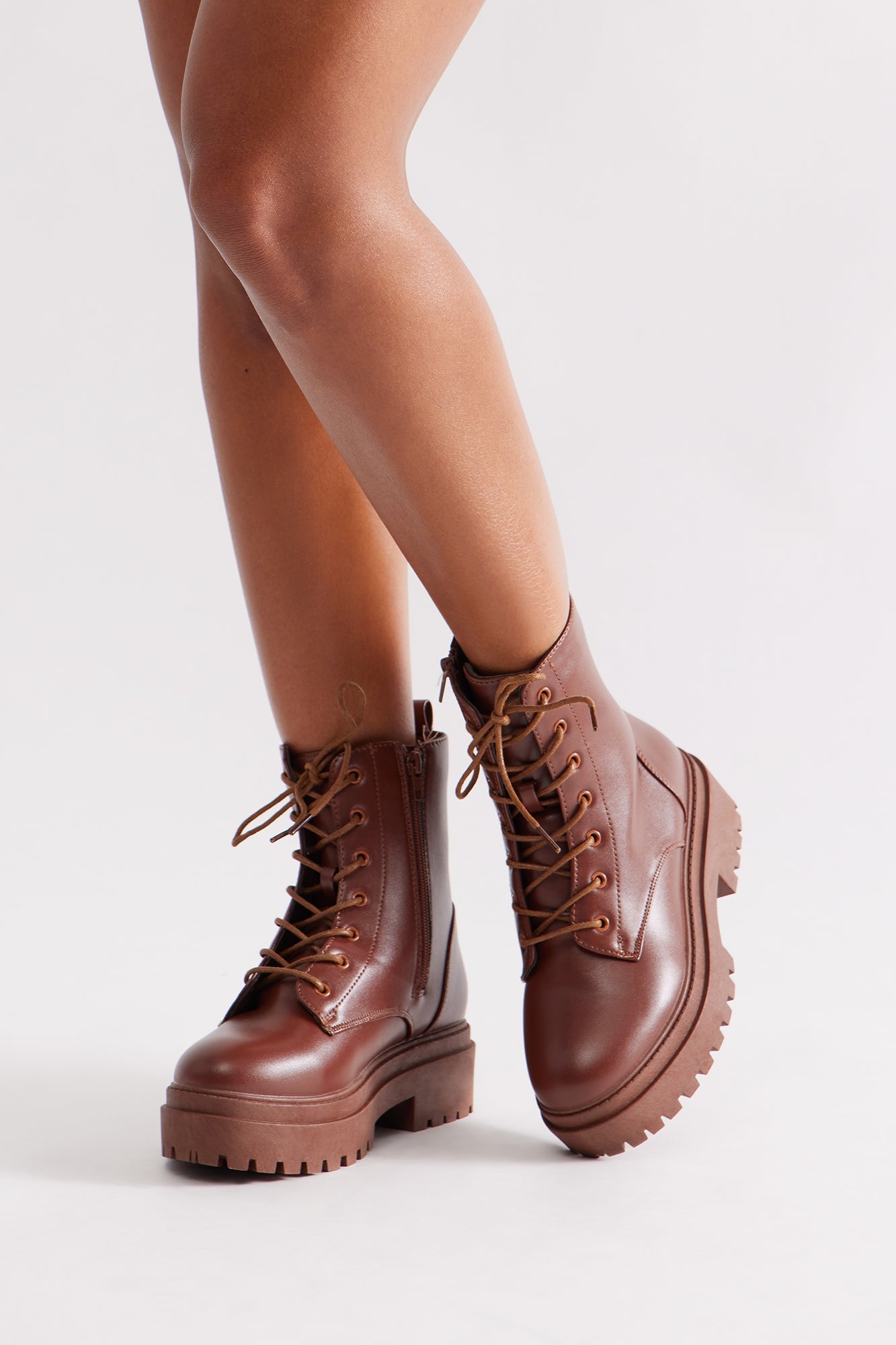 Call It Even Combat Boots - Brown