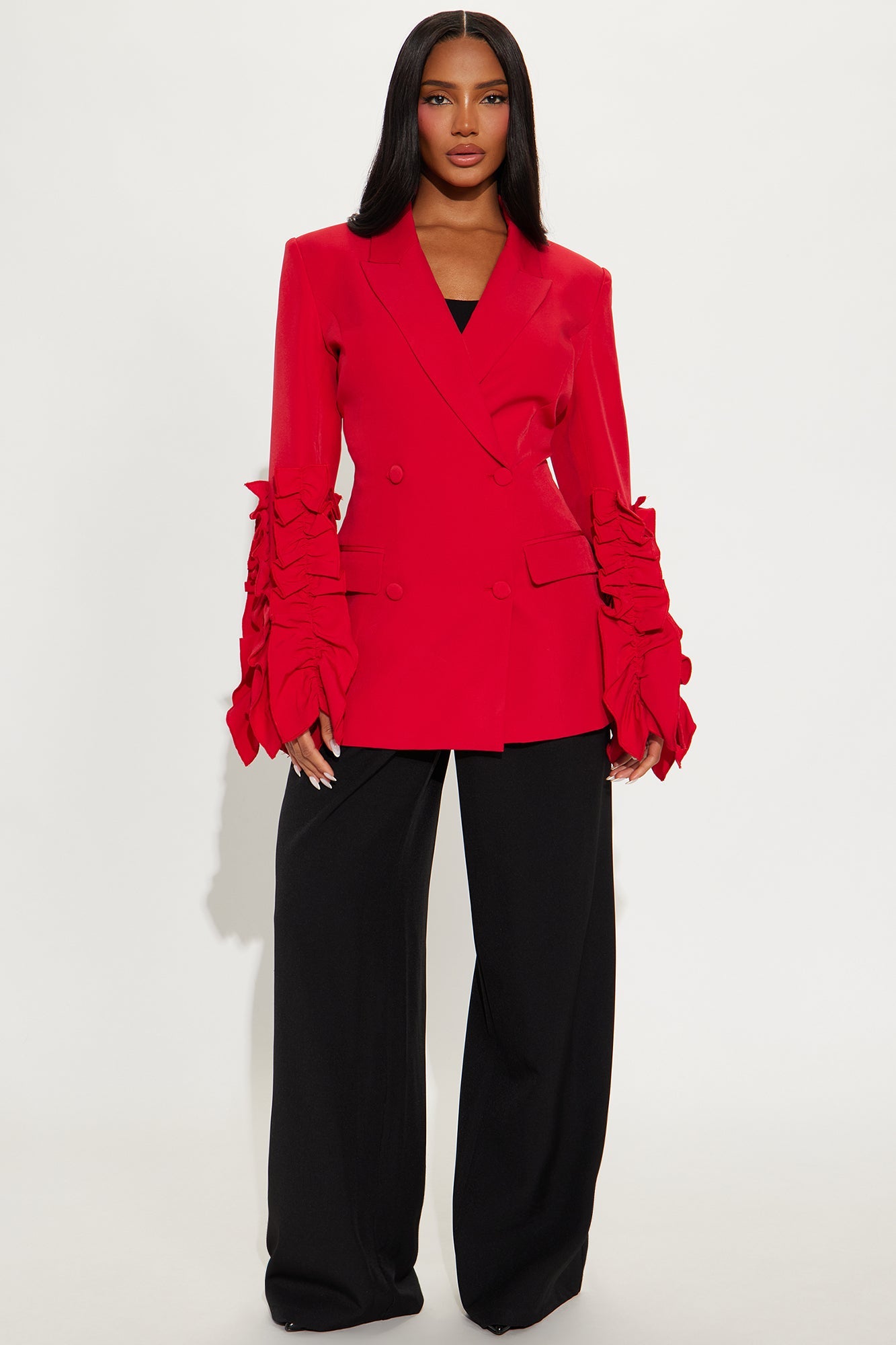 One Night In Spain Blazer - DarkRed