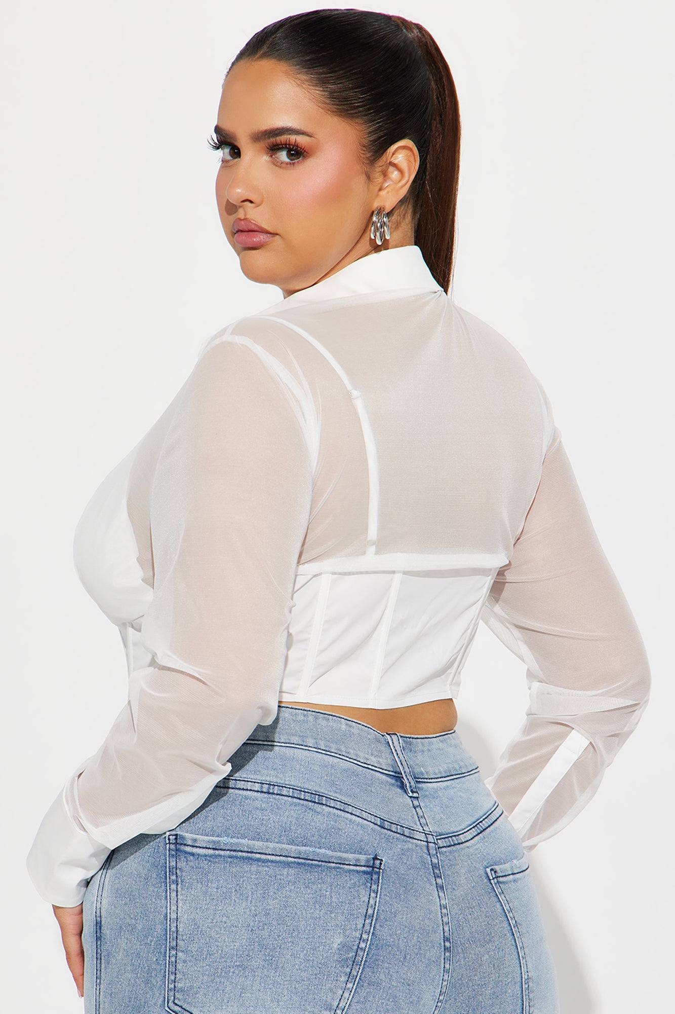 Business As Usual Corset Top - White