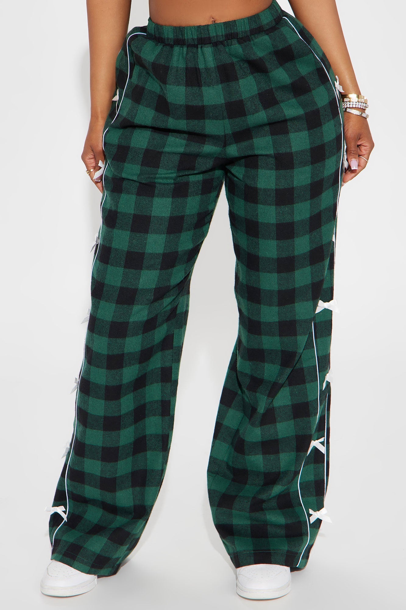 Pretty In Plaid Boxer Pant - Green/combo