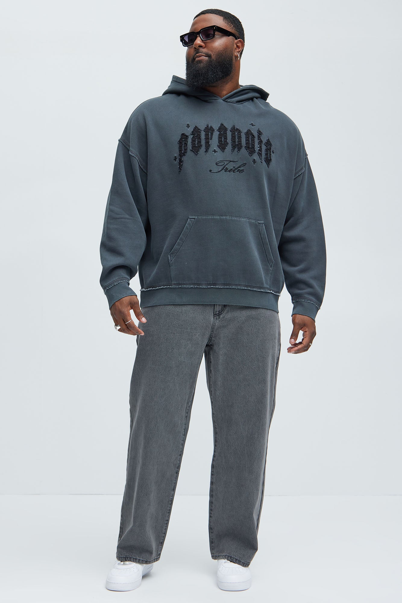 Paranoid Society Oversized Hoodie - Charcoal