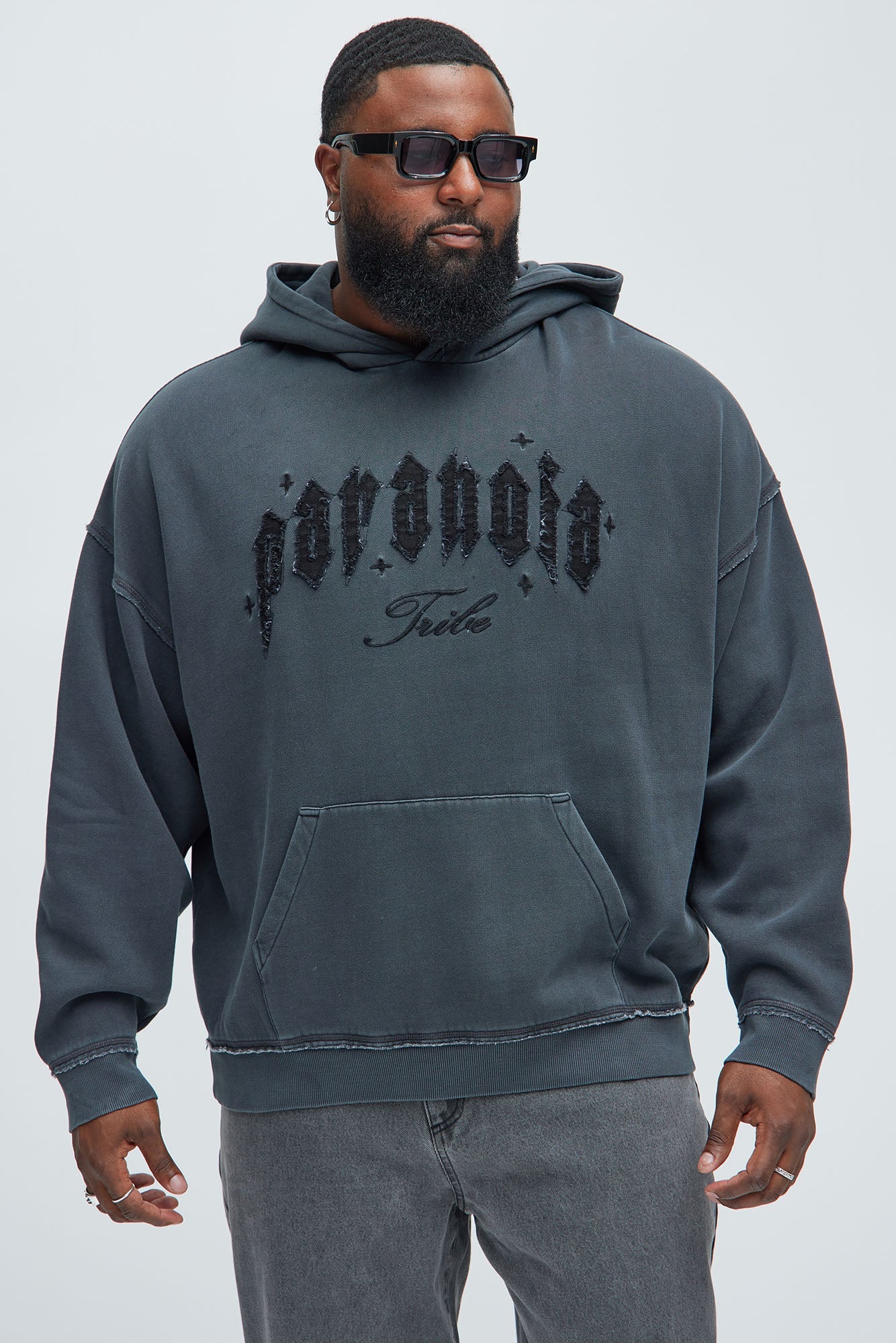Paranoid Society Oversized Hoodie - Charcoal