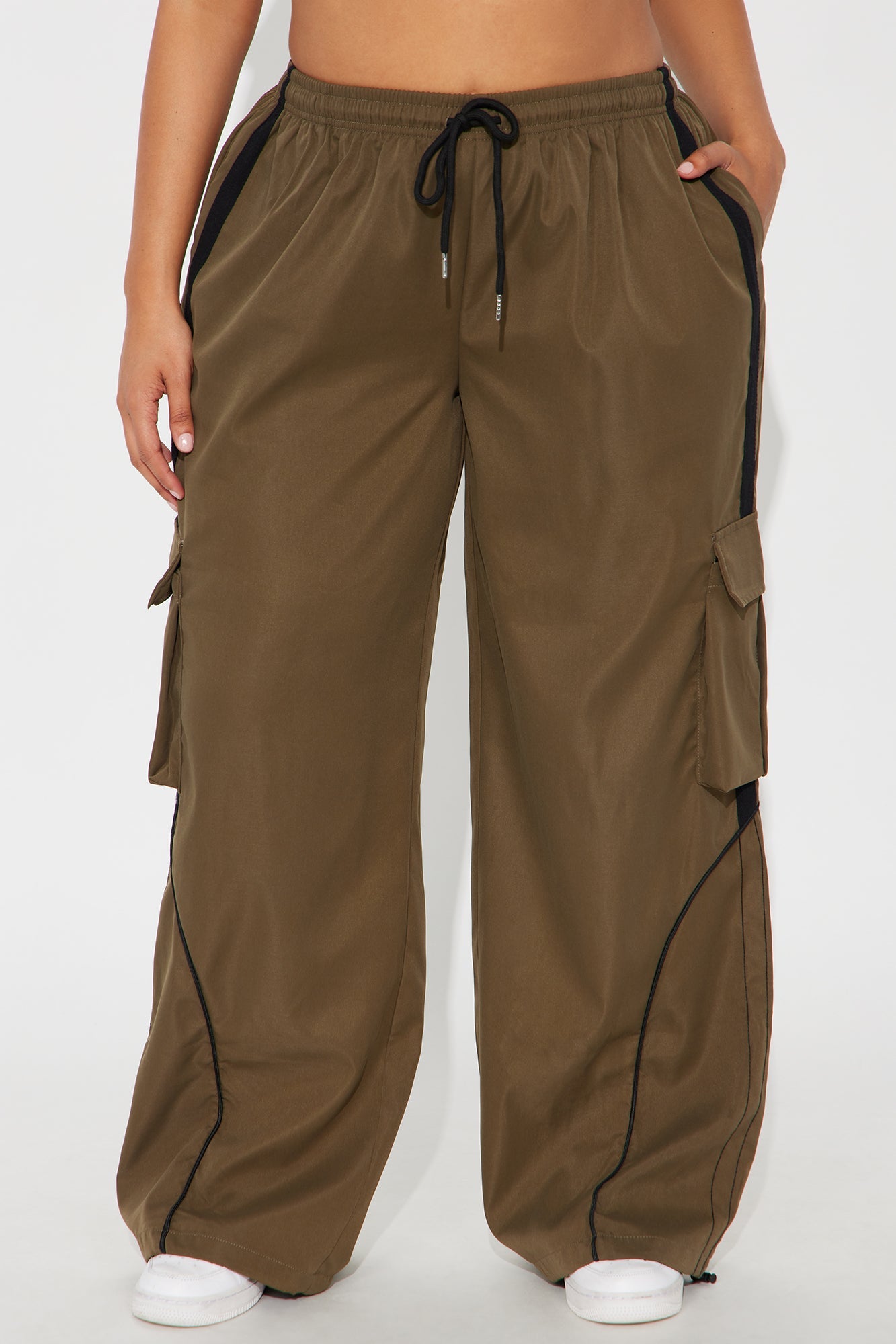 Get To Know Me Cargo Track Pant - Olive/combo