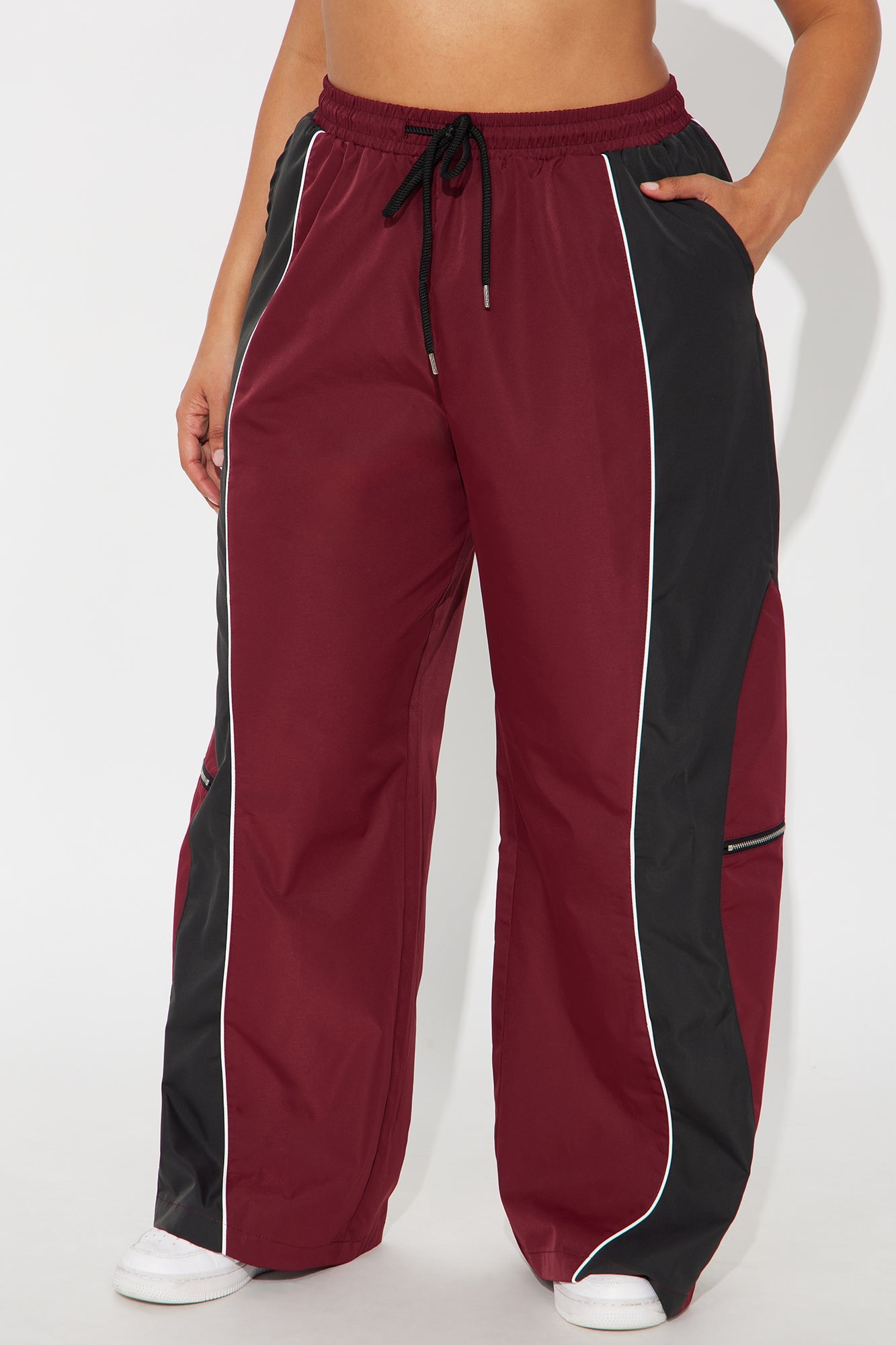 Nothing Less Windbreaker Track Pant - Burgundy/combo