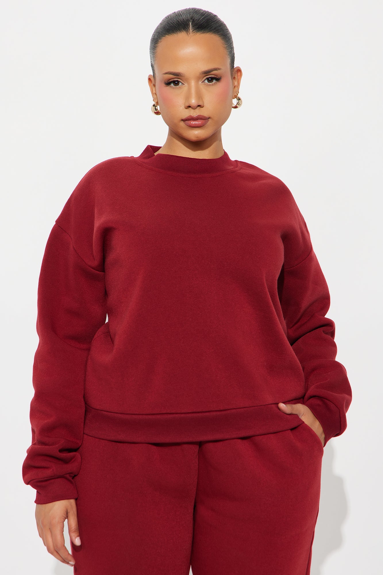 Always Low Key Jogger Set - Wine