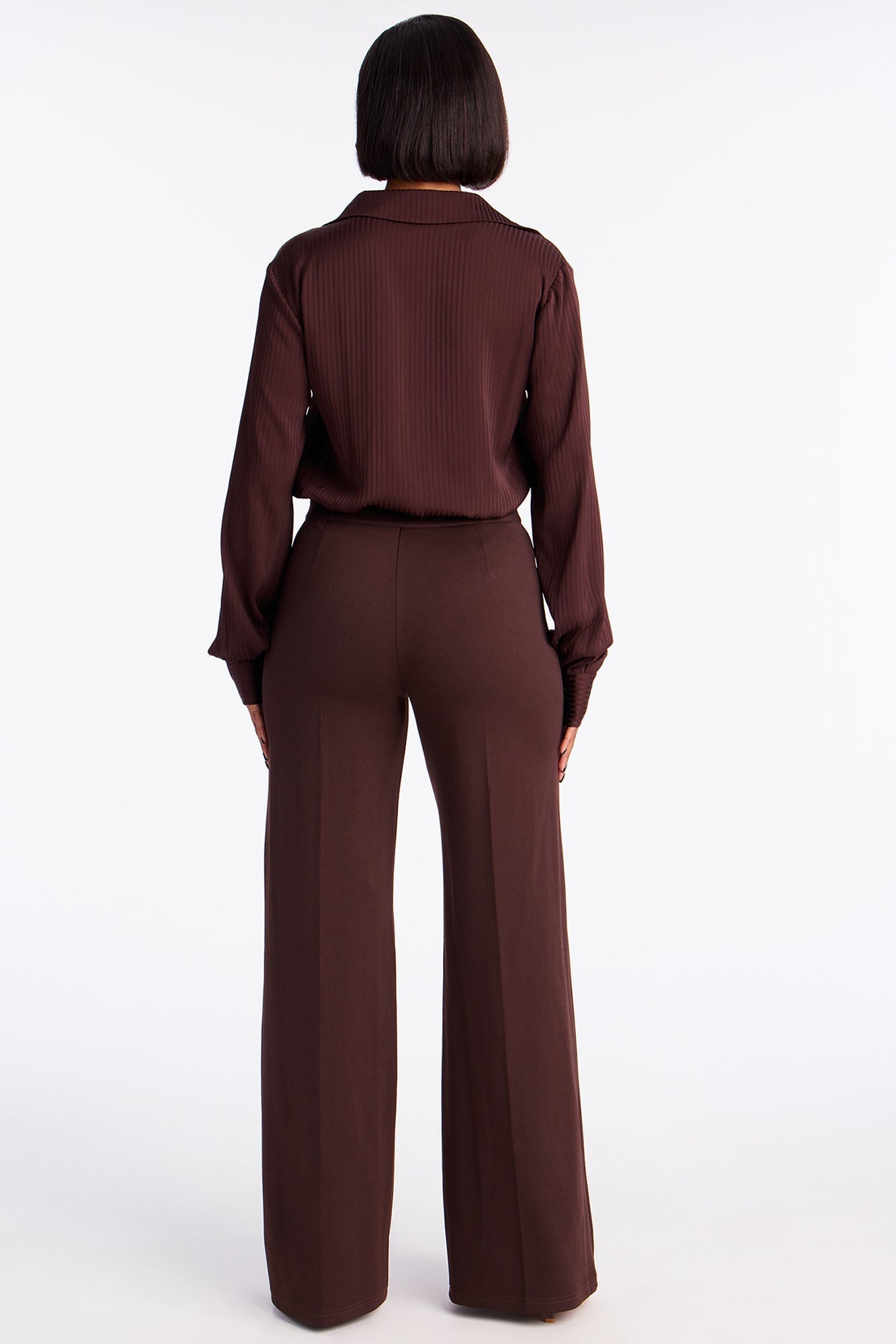 Veronica Satin Jumpsuit - Brown