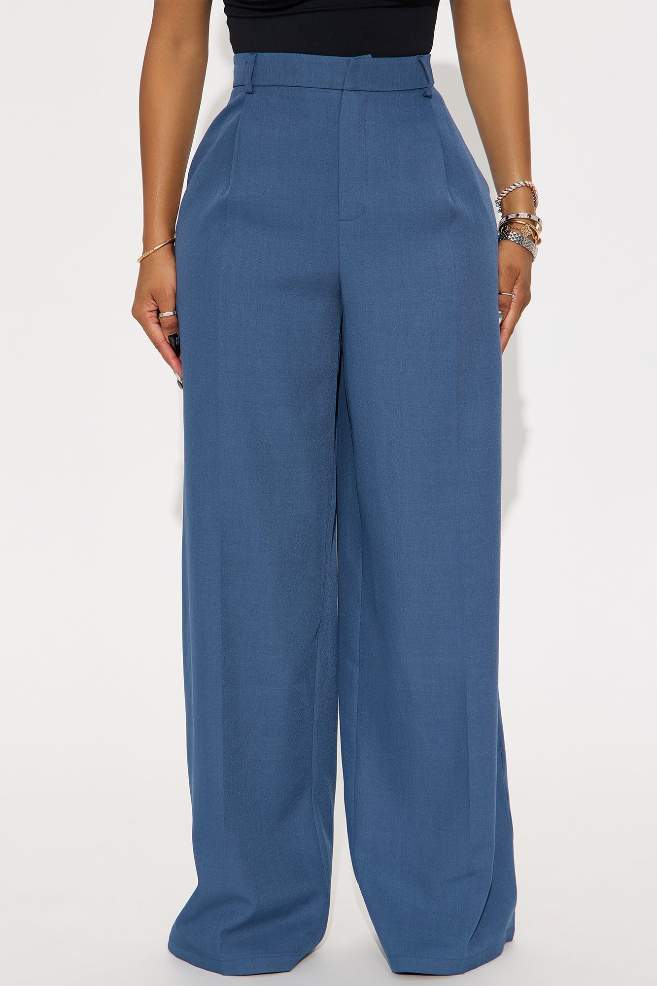 Boss Mentality Crepe Trousers - Blue
