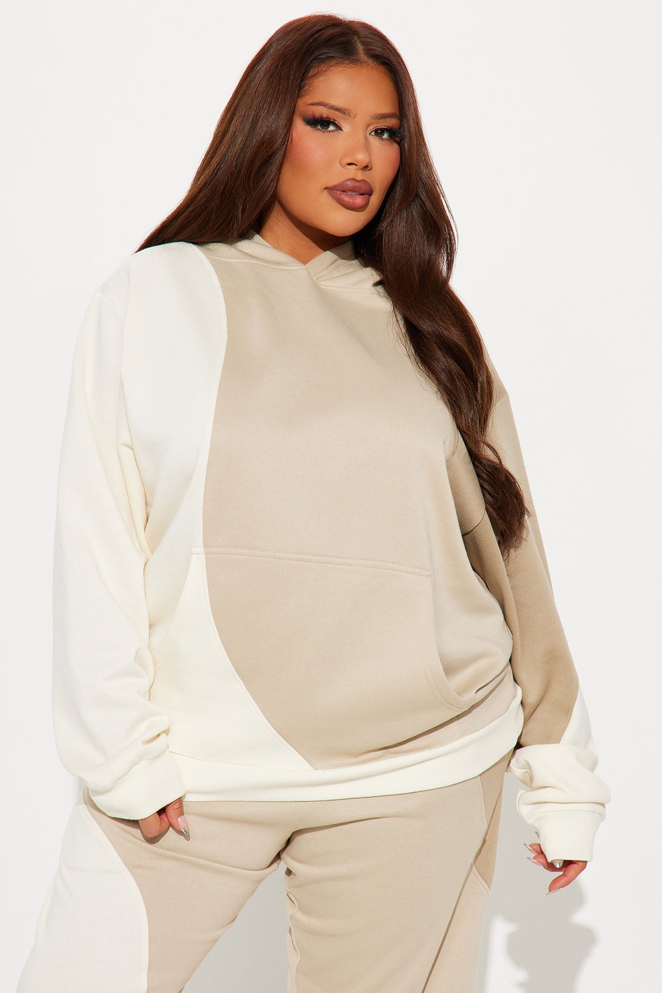 Cloudy Days Fleece Pant Set - Taupe
