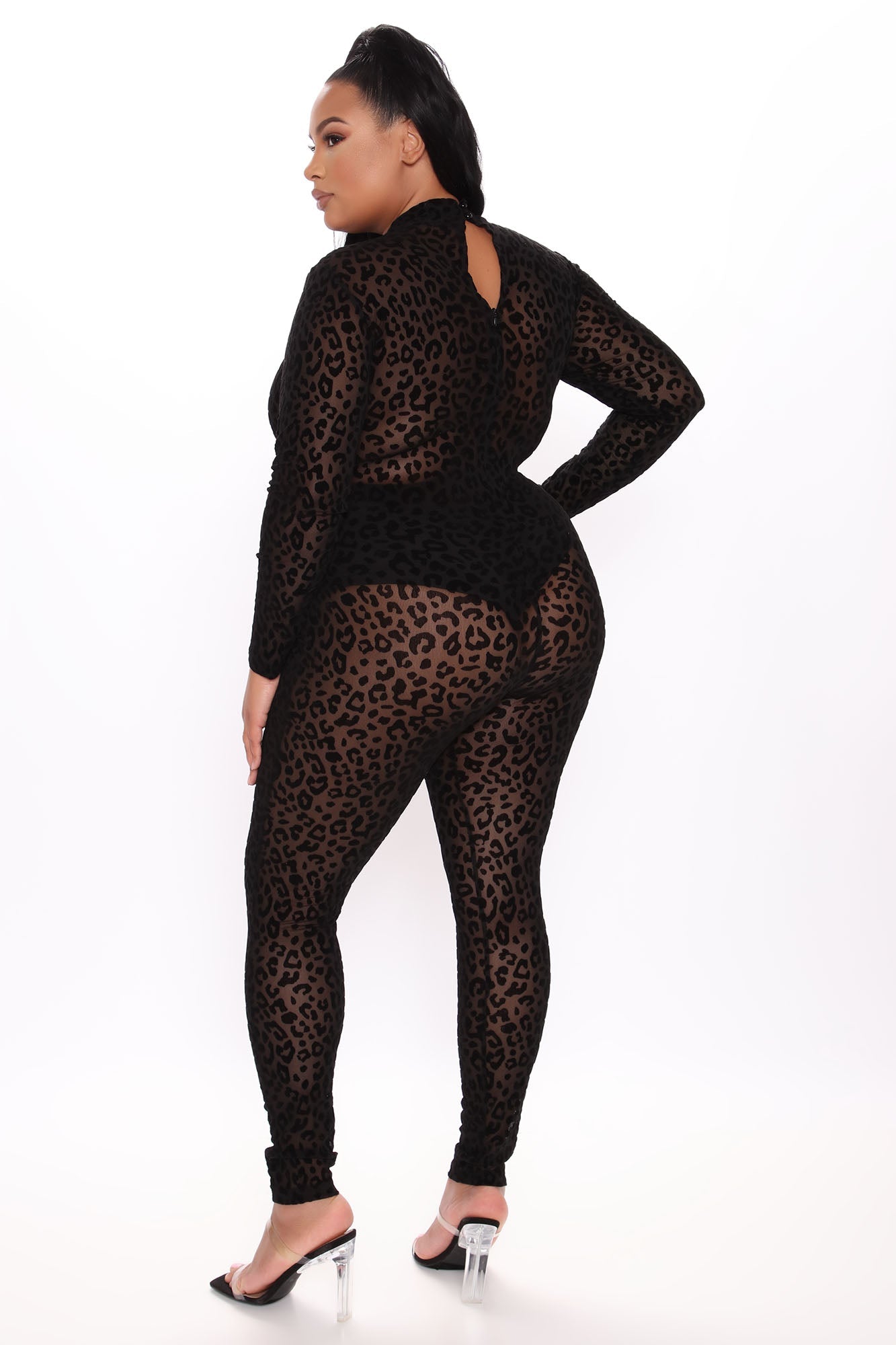 Animal Instinct Mesh Bodystocking - Black