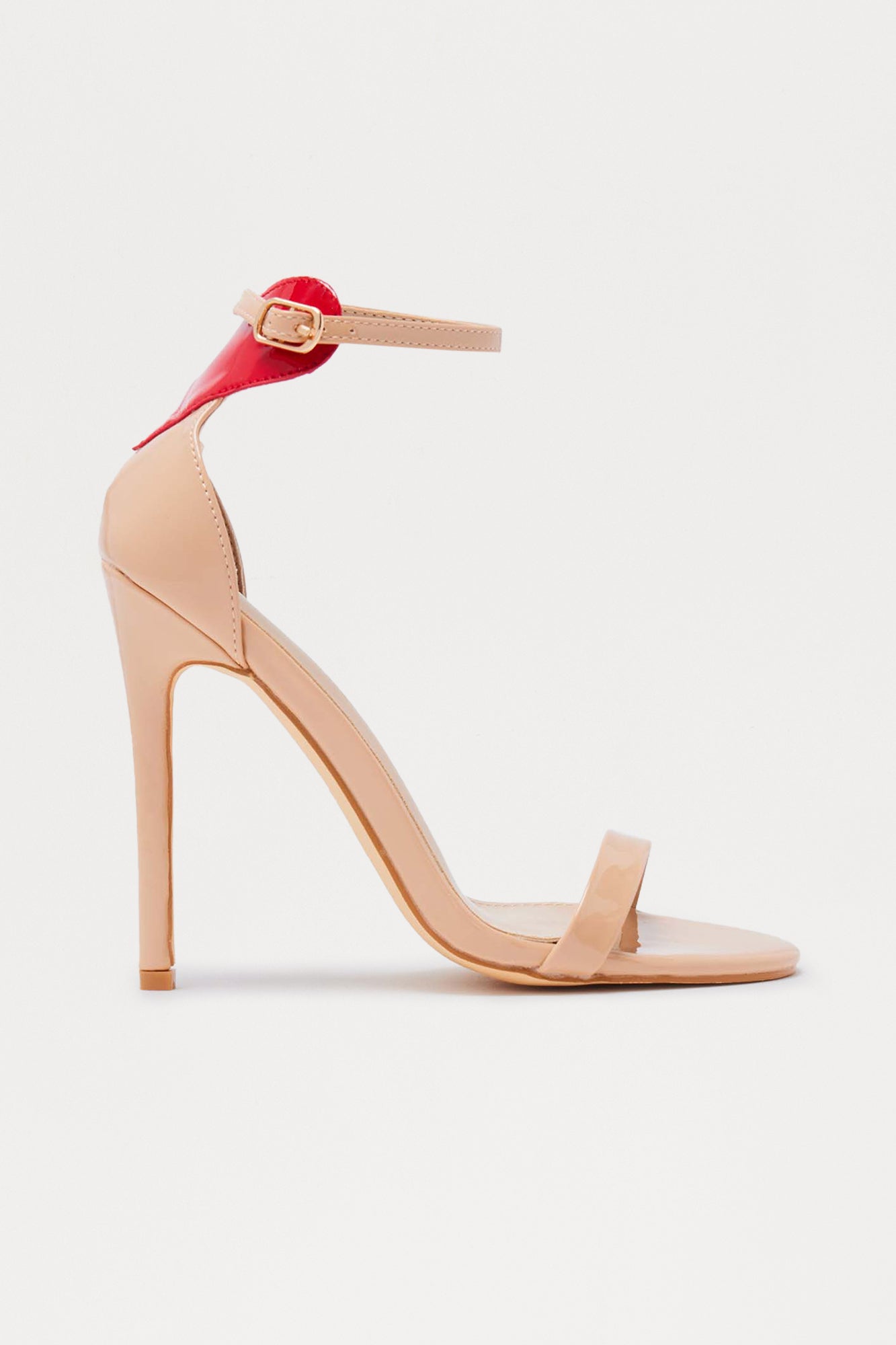 Kells Heart Stiletto Heels - Nude