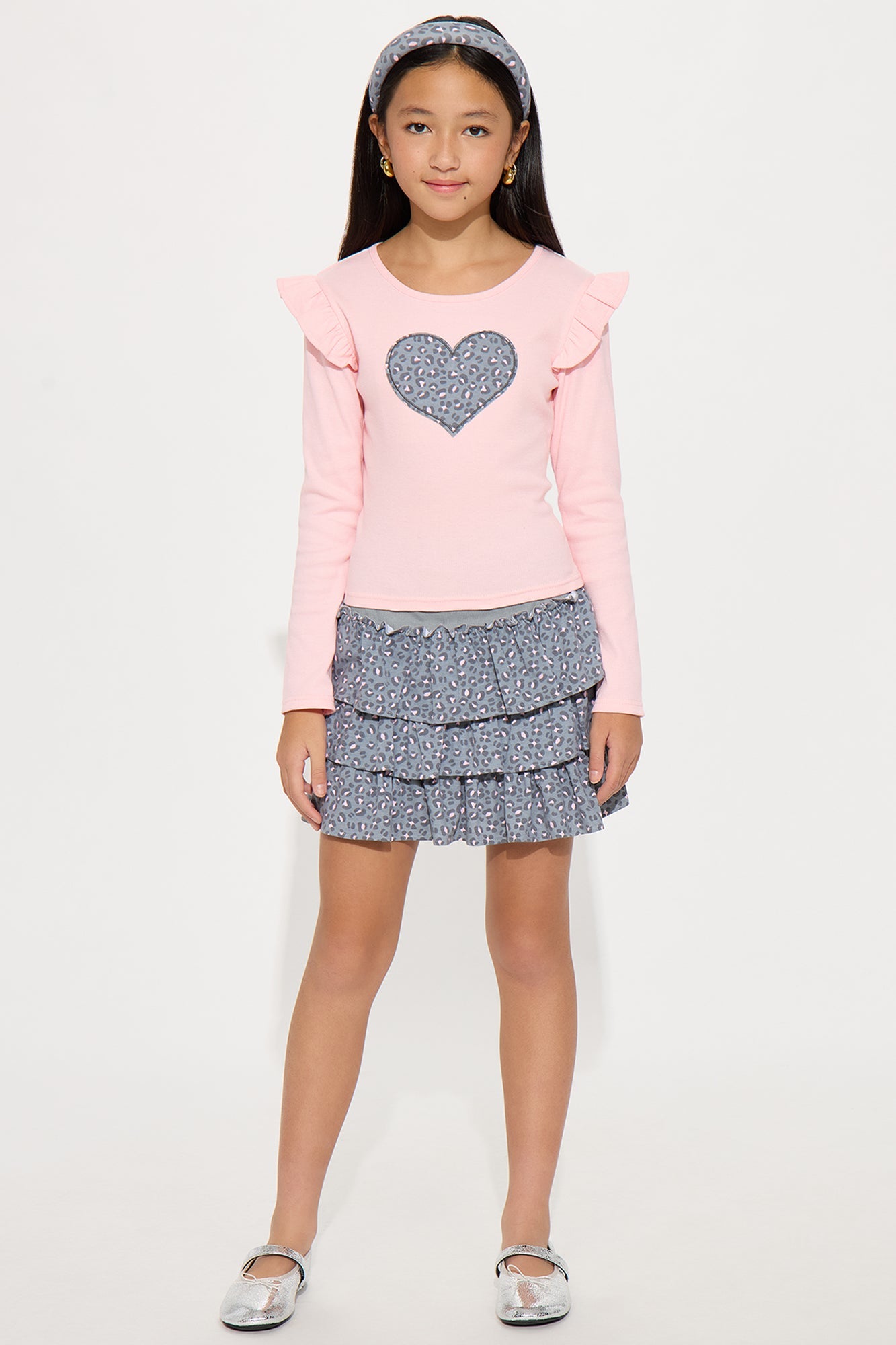 Mini Heart U Forever Skirt Set - Pink/combo