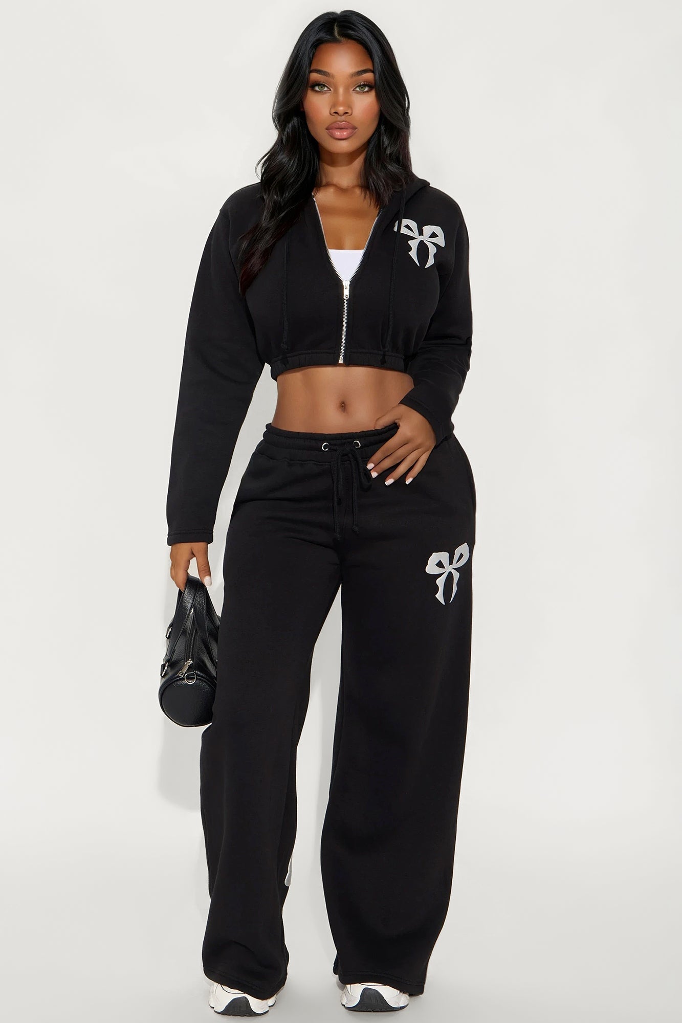 Coquette Season Fleece Pants - Black