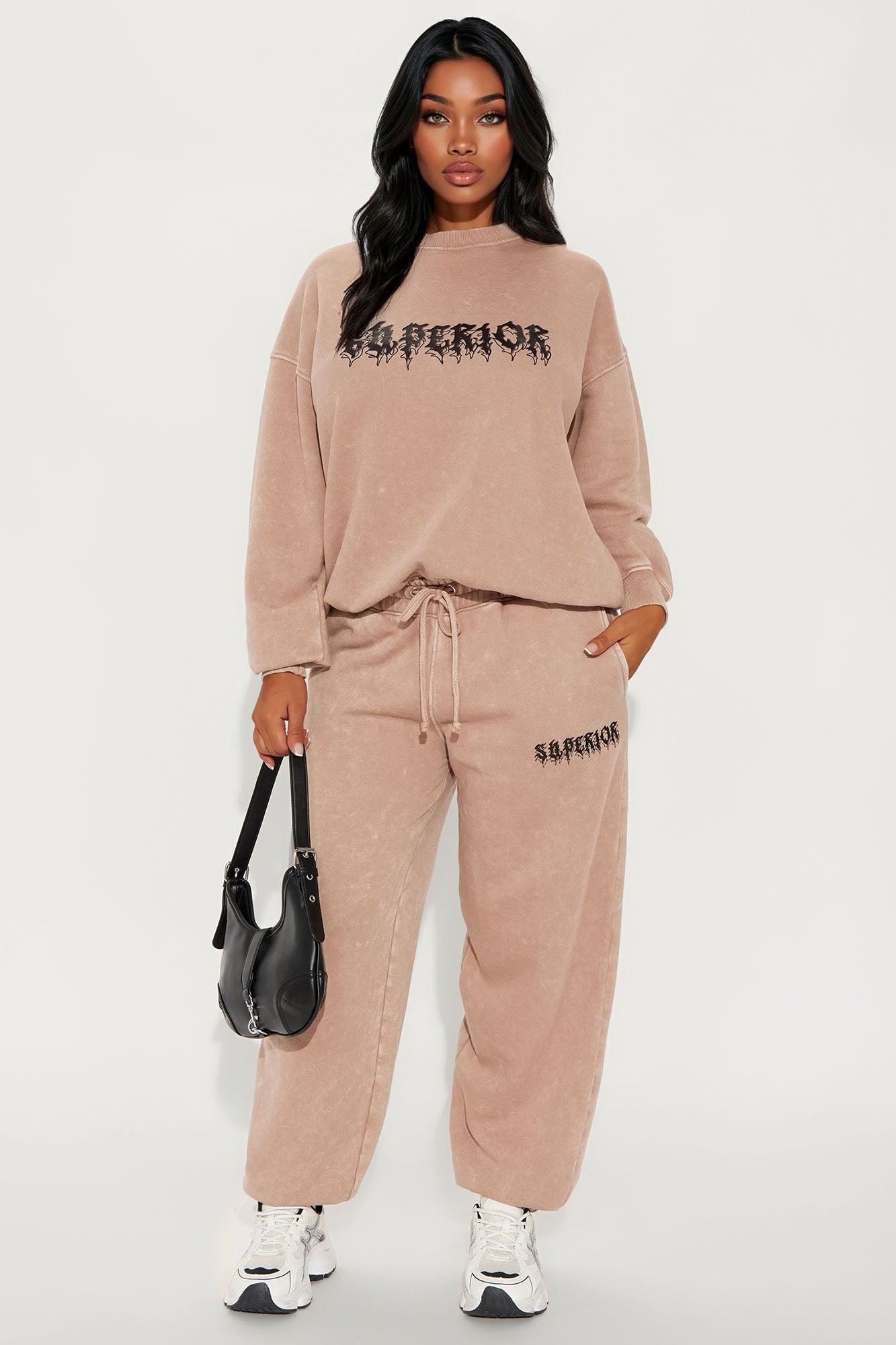 Feeling Superior Washed Fleece Pants - Taupe