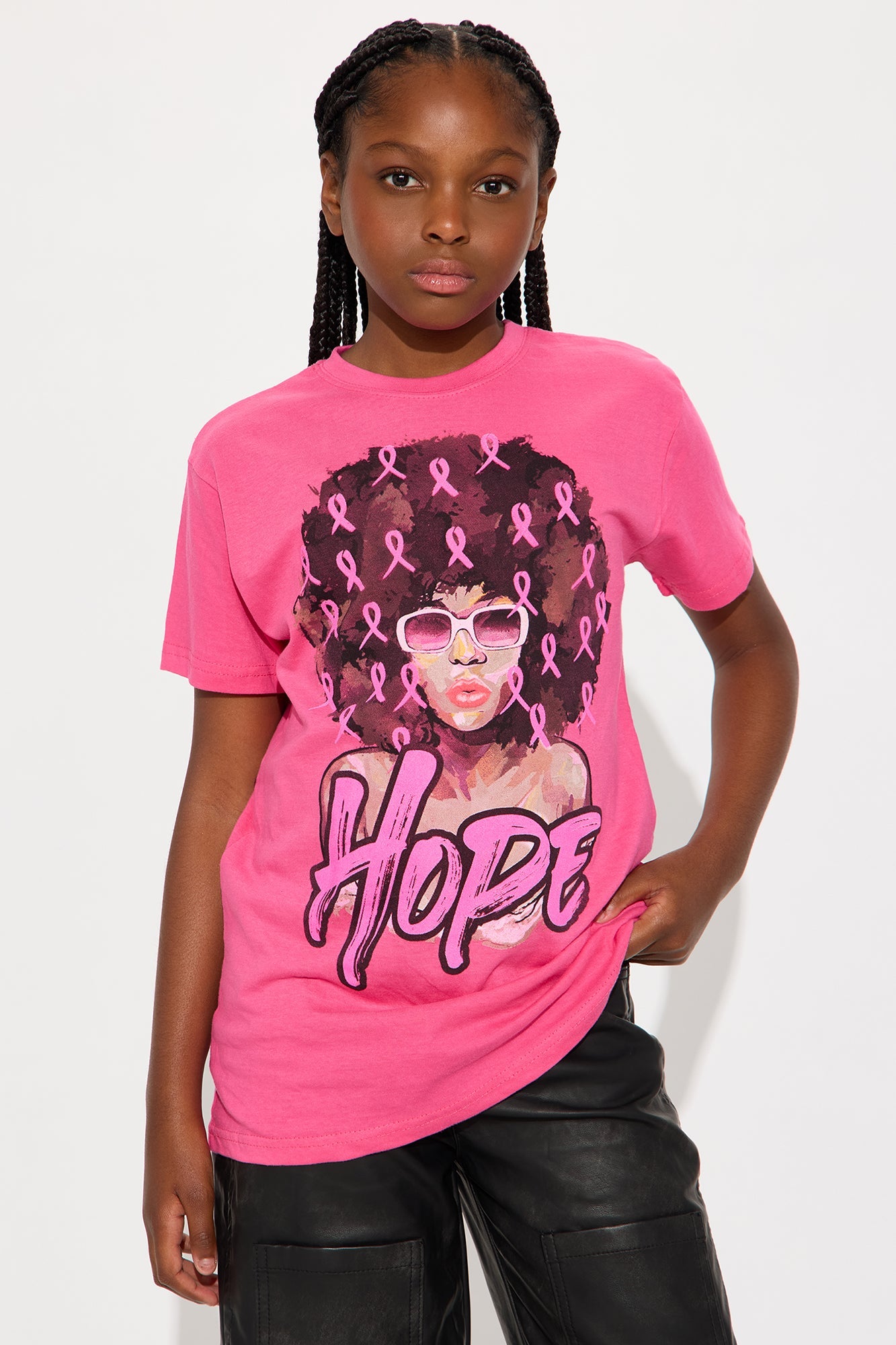 Mini Have Hope Short Sleeve Tee - Hot Pink