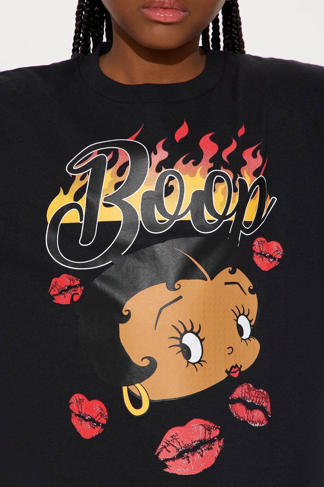 Mini Betty Boop Kisses Short Sleeve Tee - Black