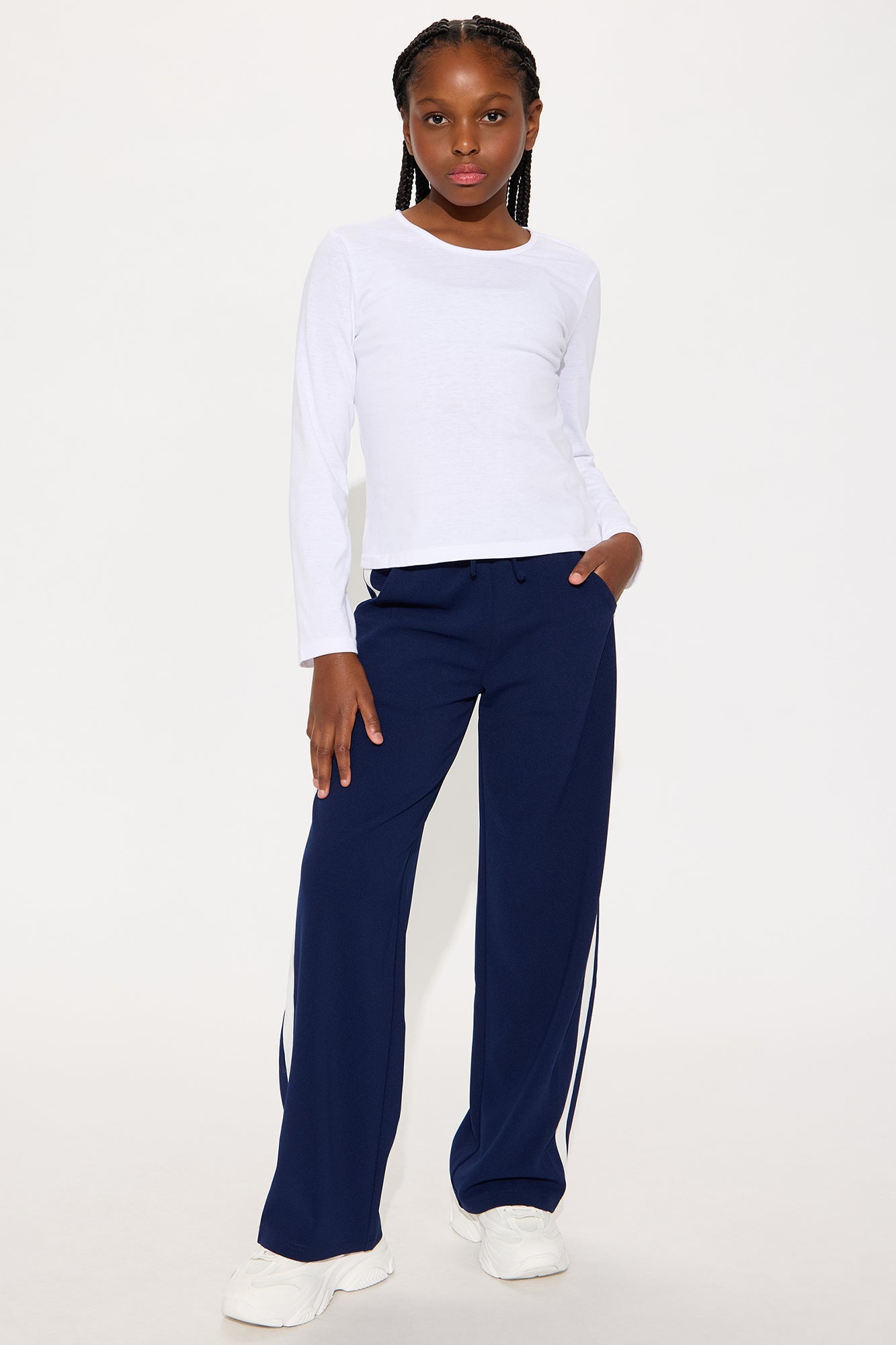 Mini Point Of View Track Trouser Pant - Navy