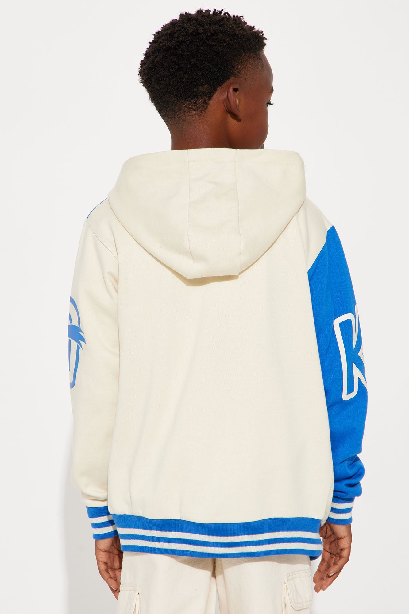 Mini Tiger Spirit Fleece Hoodie - Blue