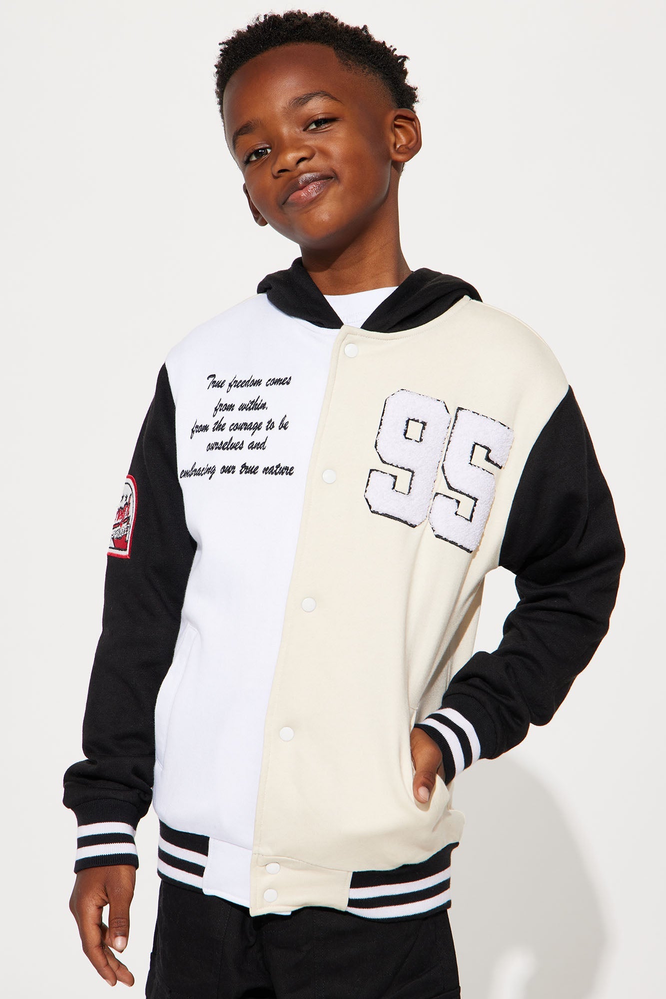 Mini Freedom 95 Fleece Jacket - Black/White