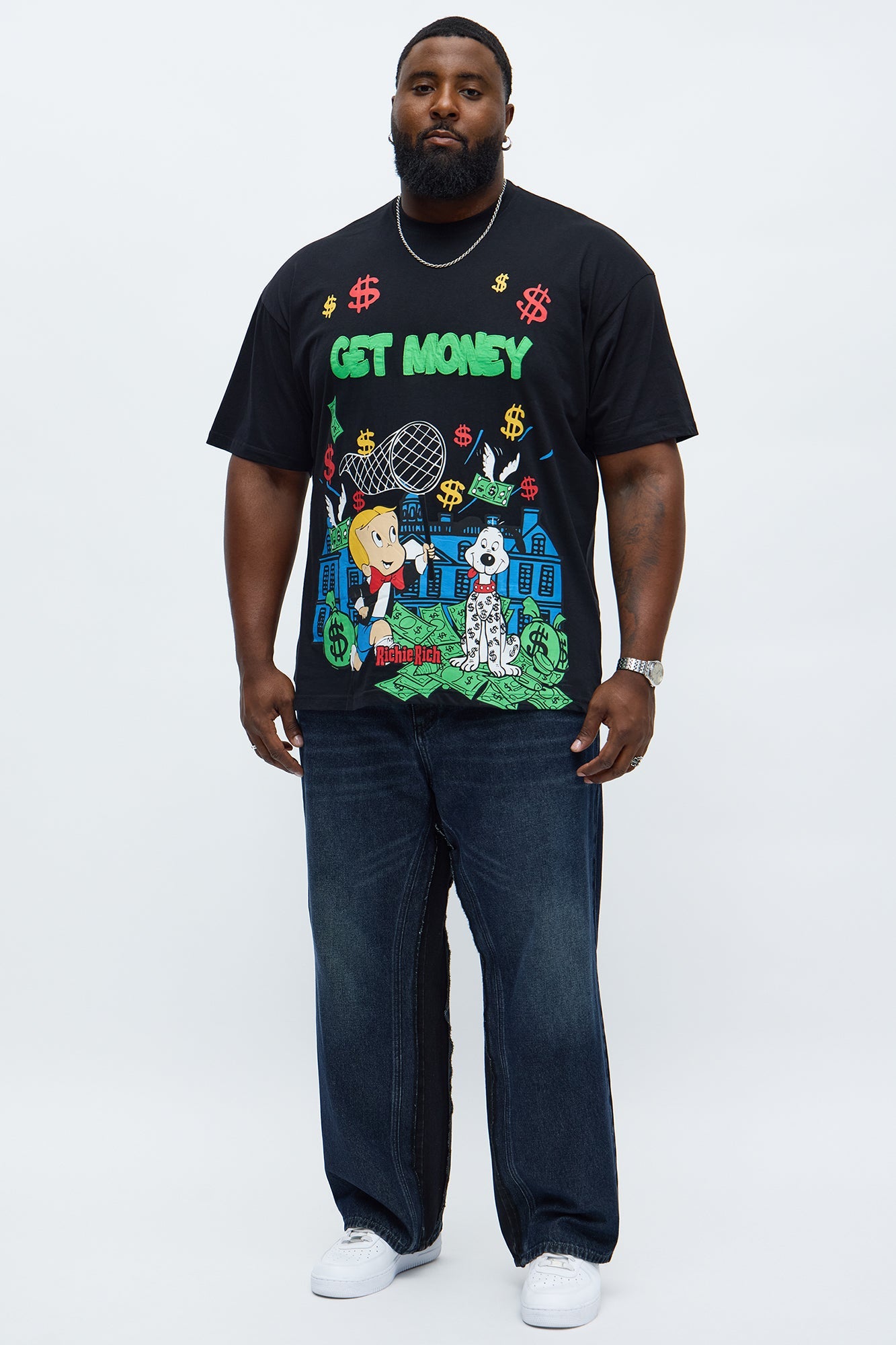 Richie Rich Get Money Short Sleeve Tee - Black