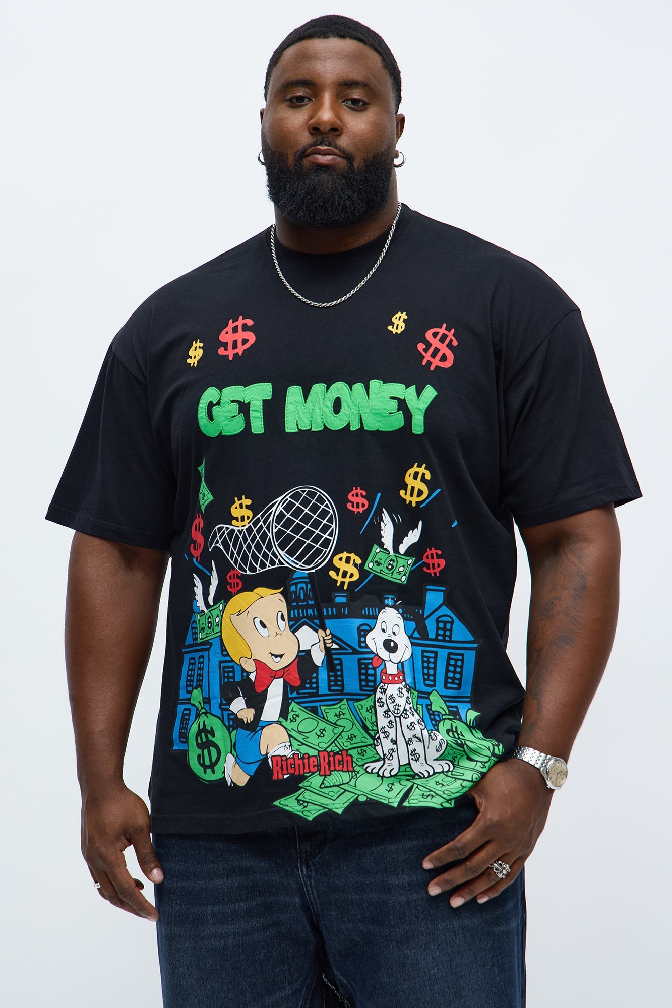Richie Rich Get Money Short Sleeve Tee - Black