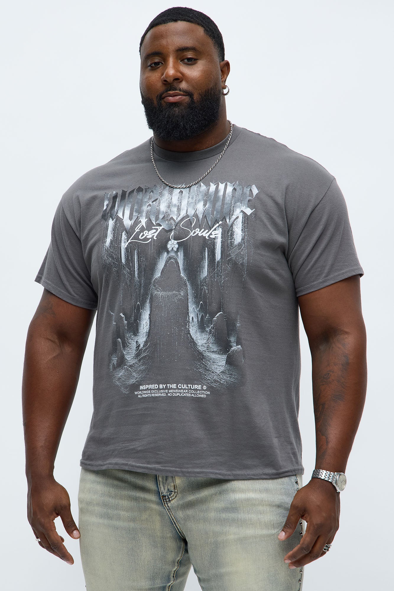Worldwide Lost Souls Short Sleeve Tee - Charcoal