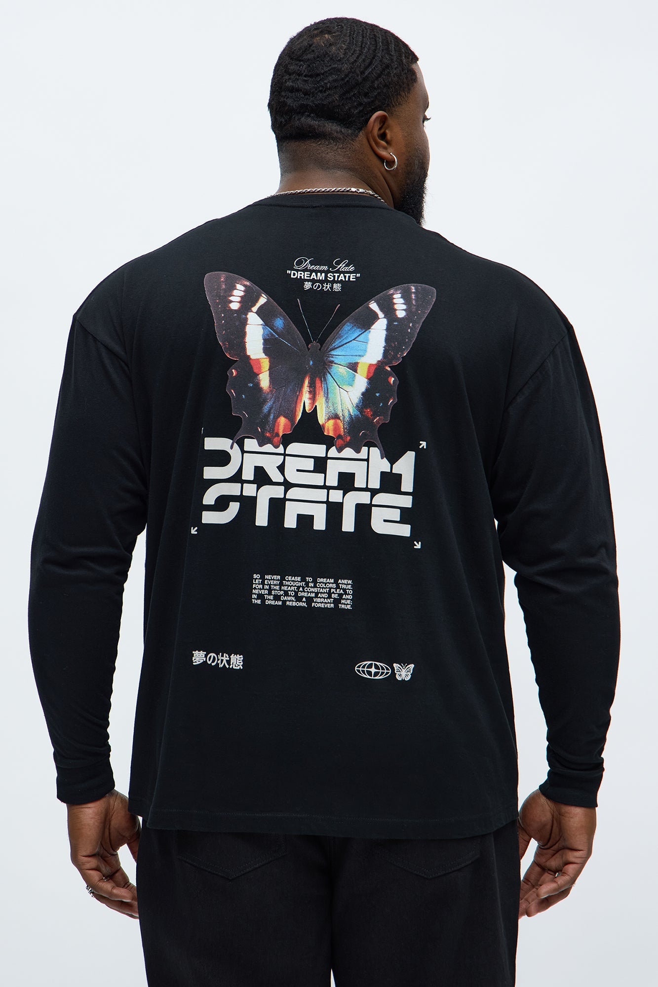Dream State Freedom Long Sleeve Tee - Black