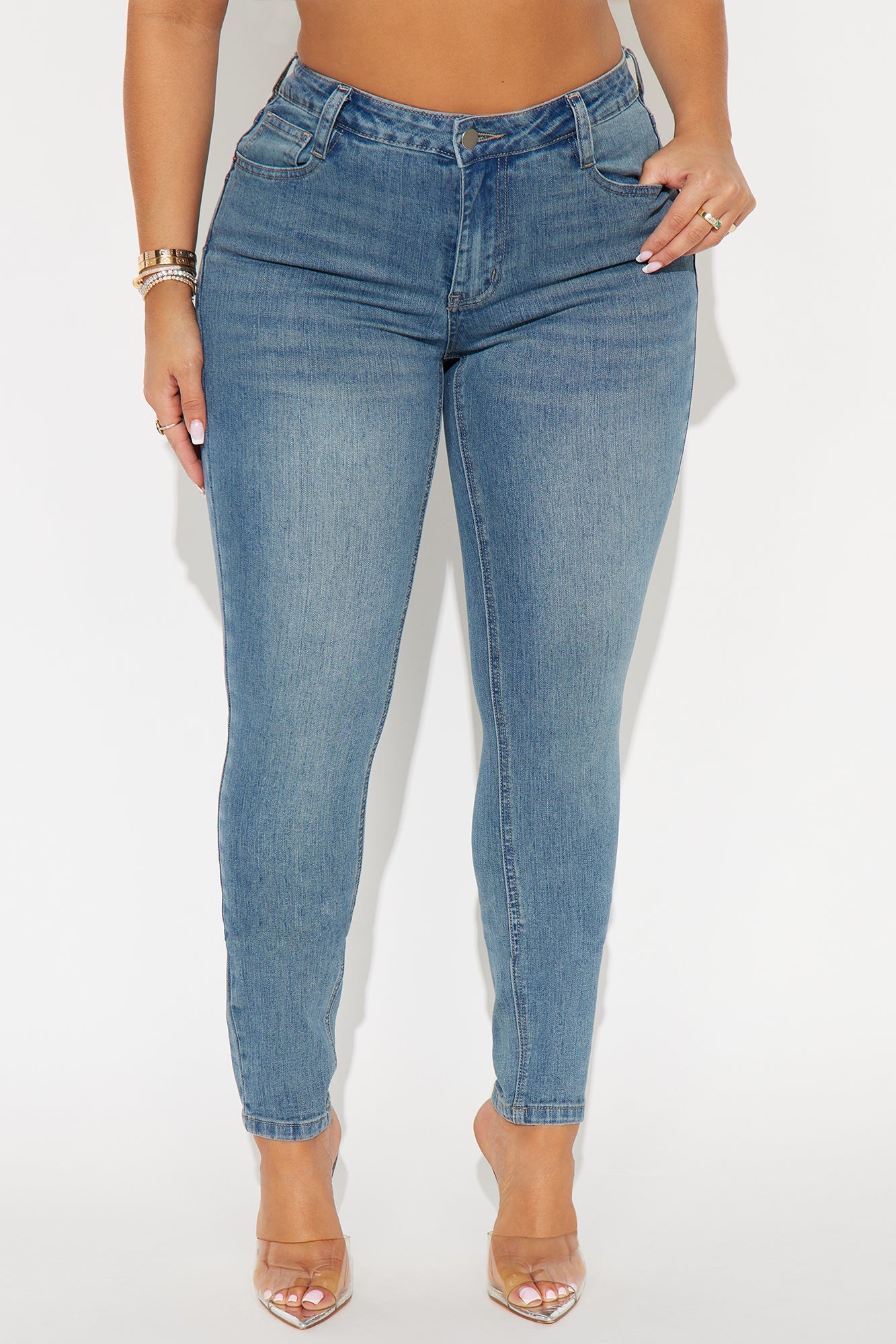 Maddy Mid Rise Sculpt Skinny Jeans - Vintage Wash