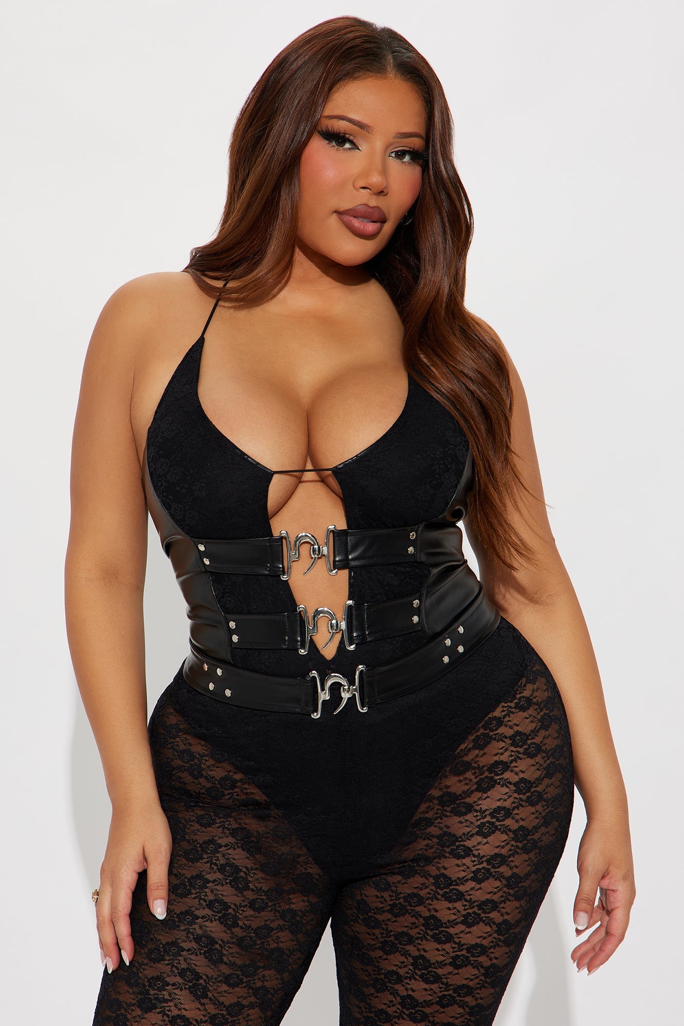 Out on the Town Lace Jumpsuit - Black