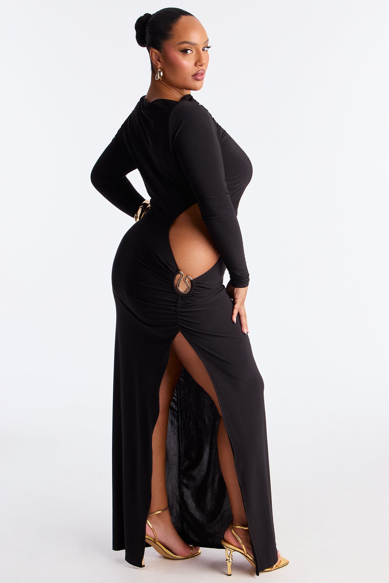 Dreamy Days Cut Out Maxi Dress - Black