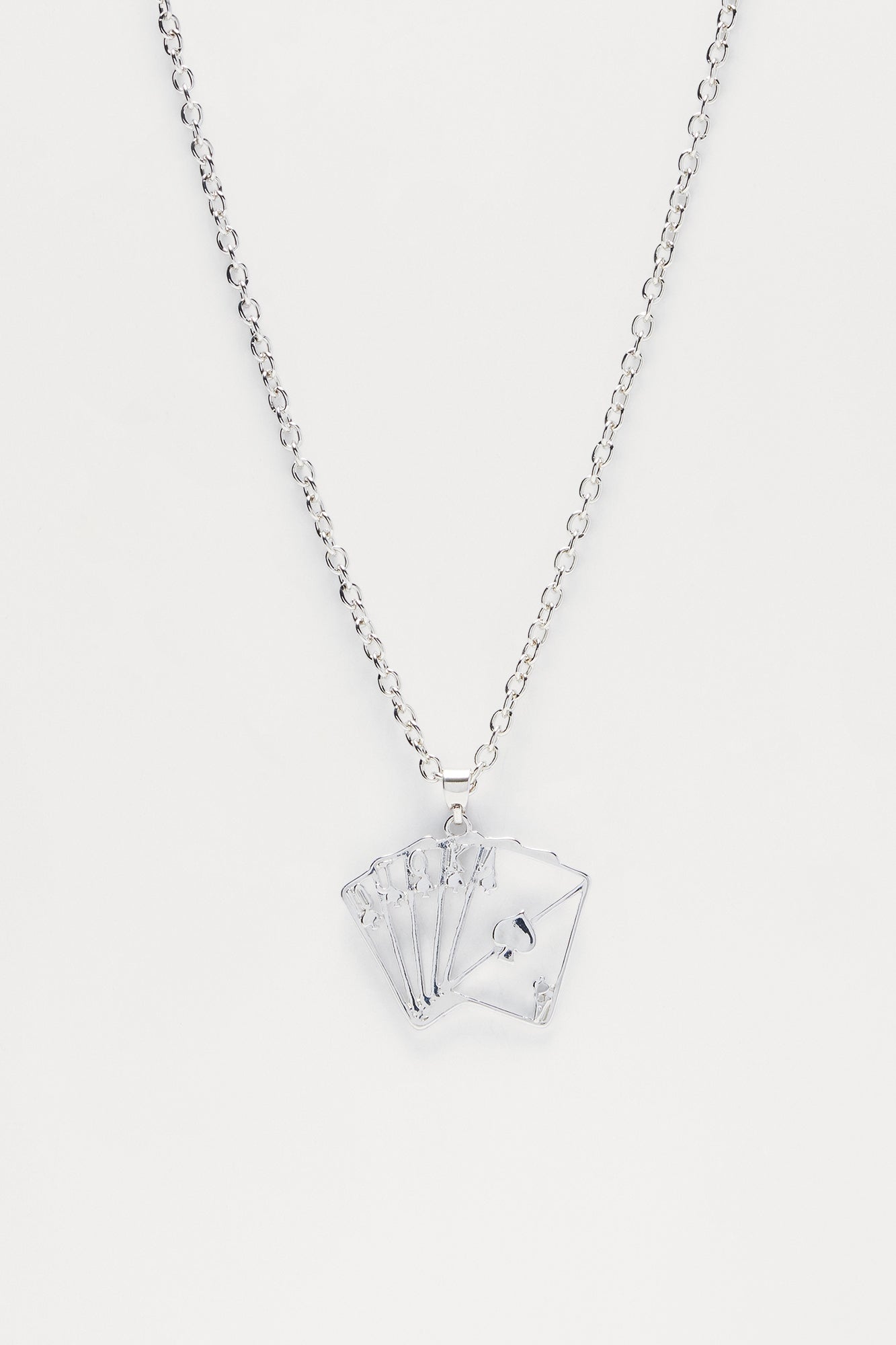Winning Hand Pendant Necklace - Silver