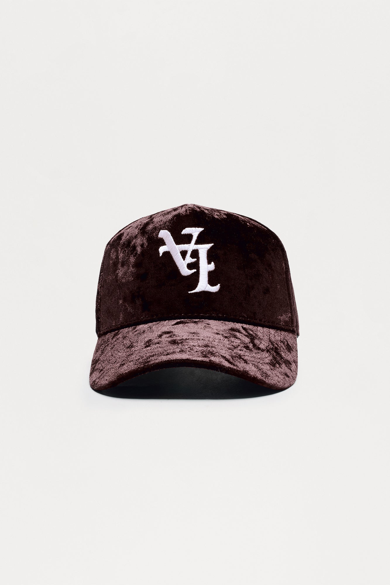 City Of Angels Velvet Structured Snapback Hat - Brown