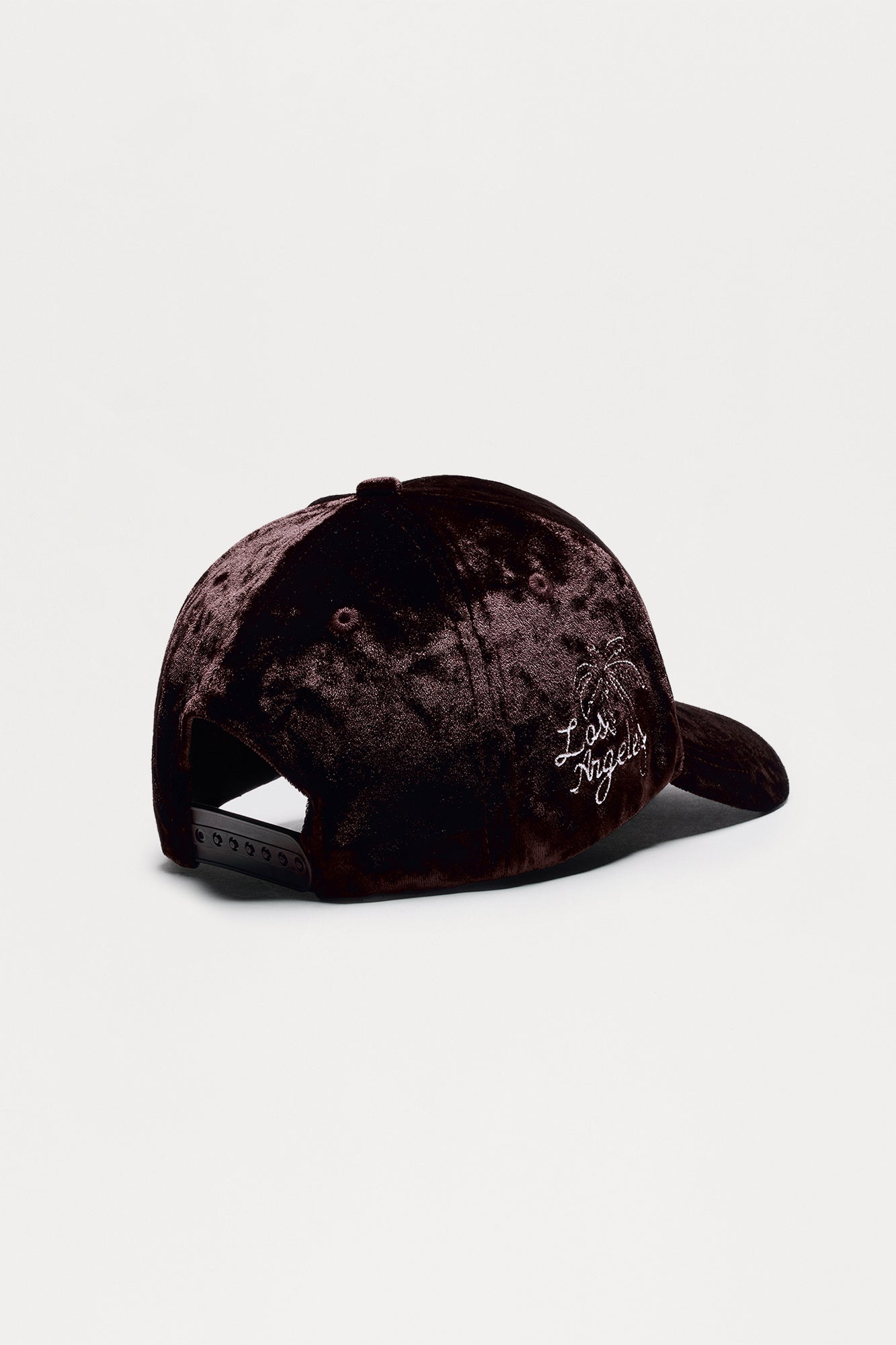 City Of Angels Velvet Structured Snapback Hat - Brown