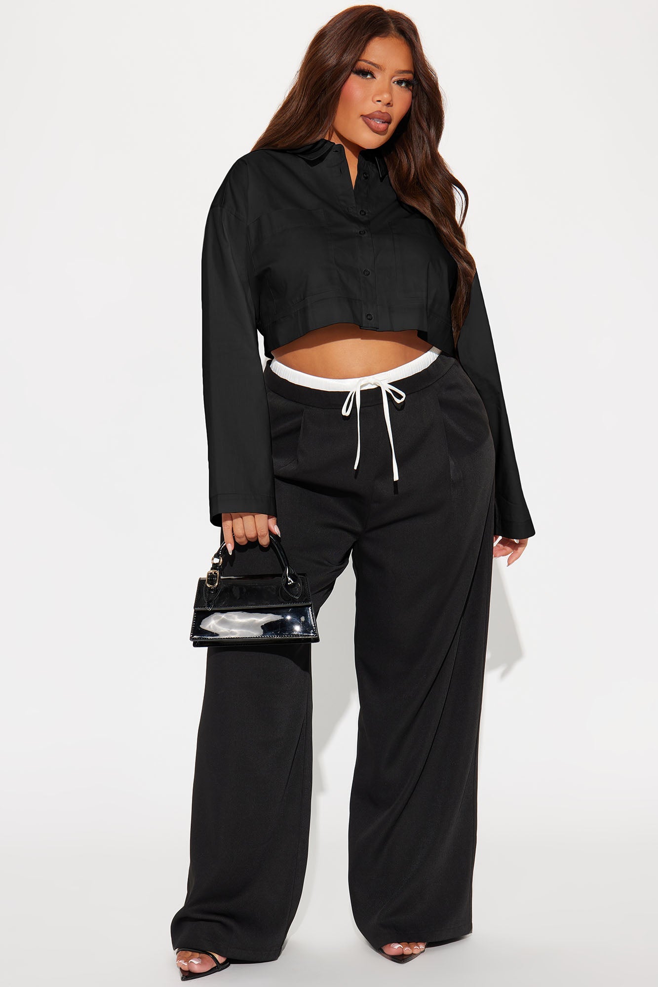 Busy Weekends Long Sleeve Poplin Shirt - Black