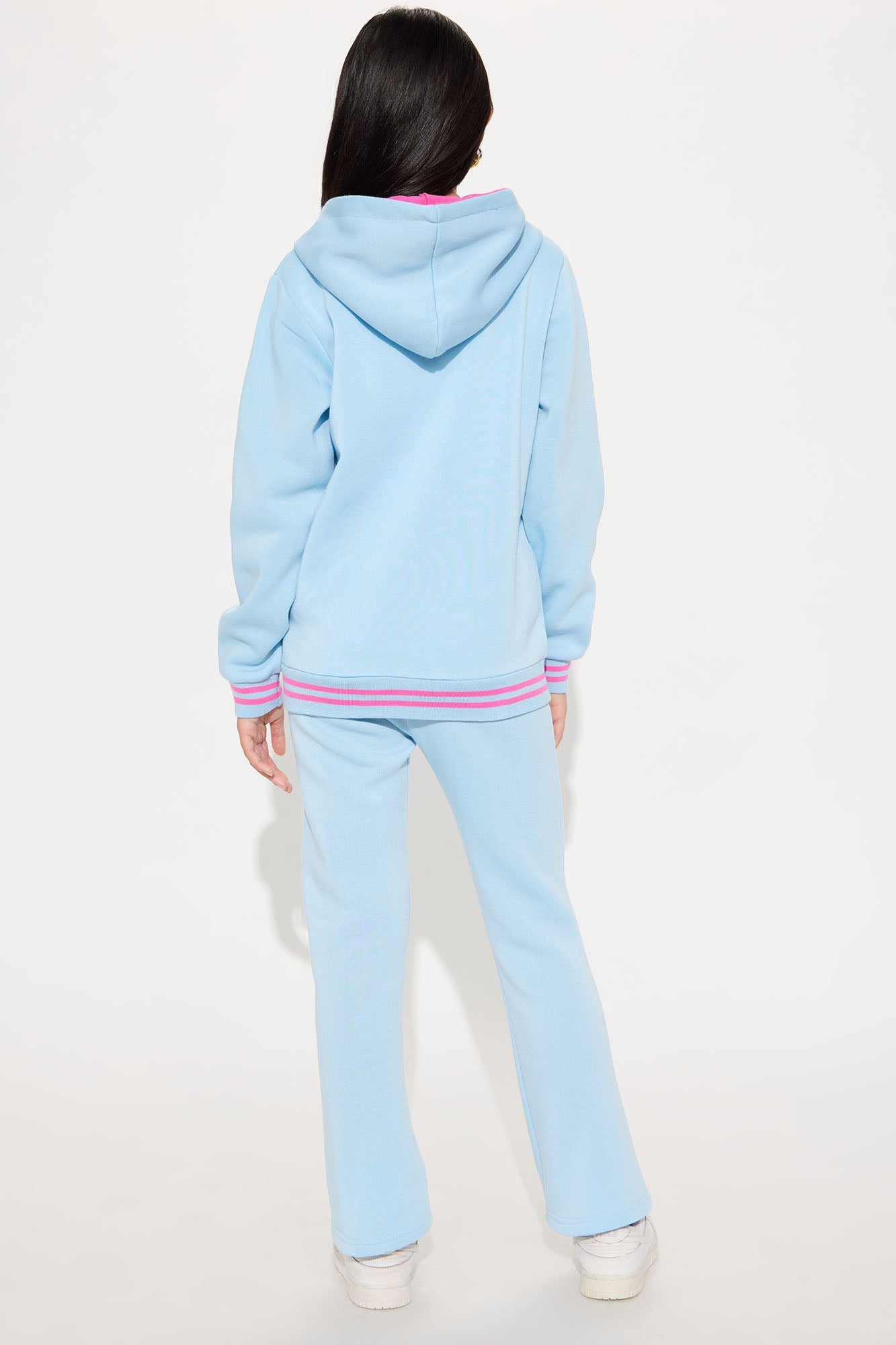 Mini Respect The Queen Hoodie And Pant Set - Blue