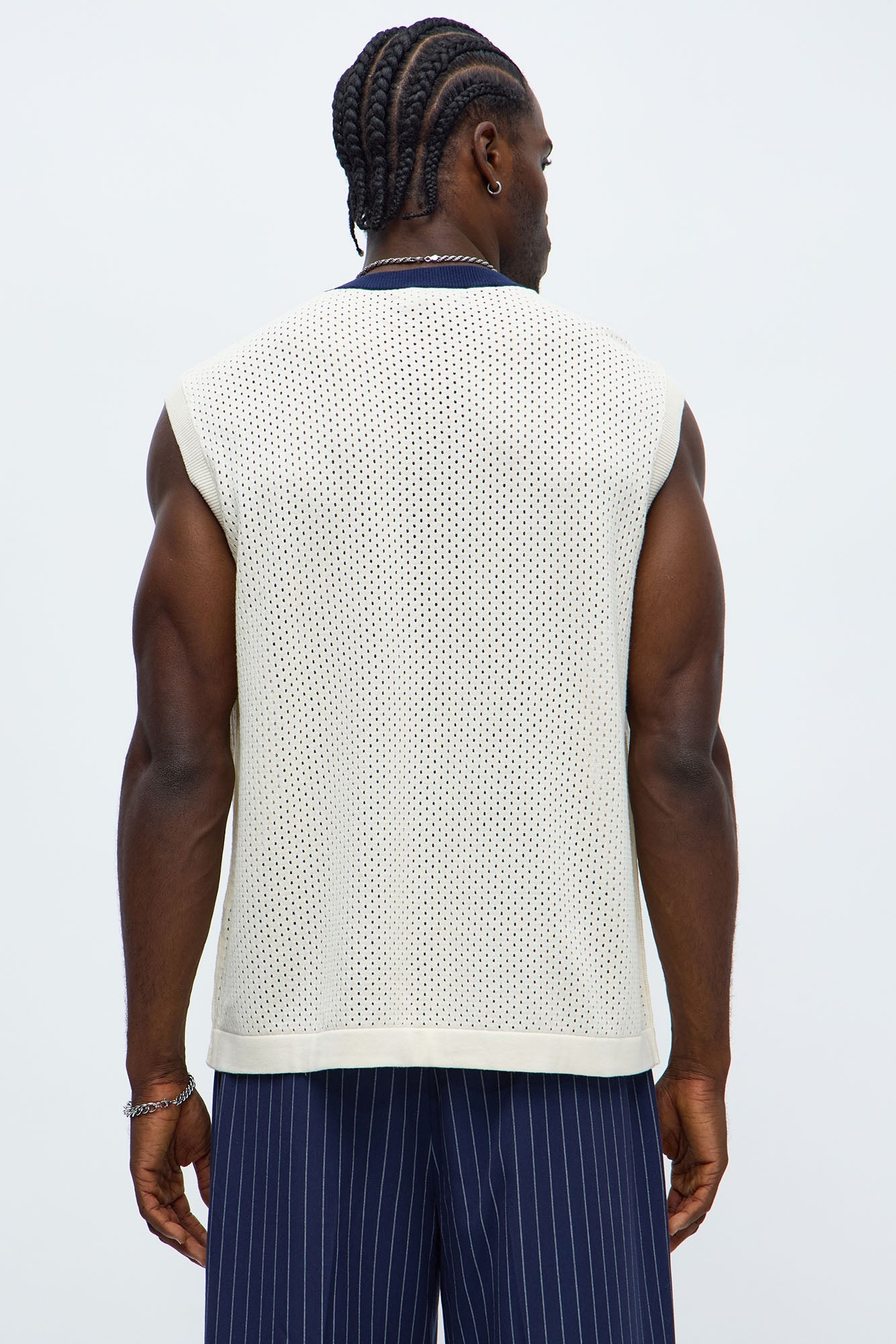 Knit Retro Jersey Tank - Off White/combo
