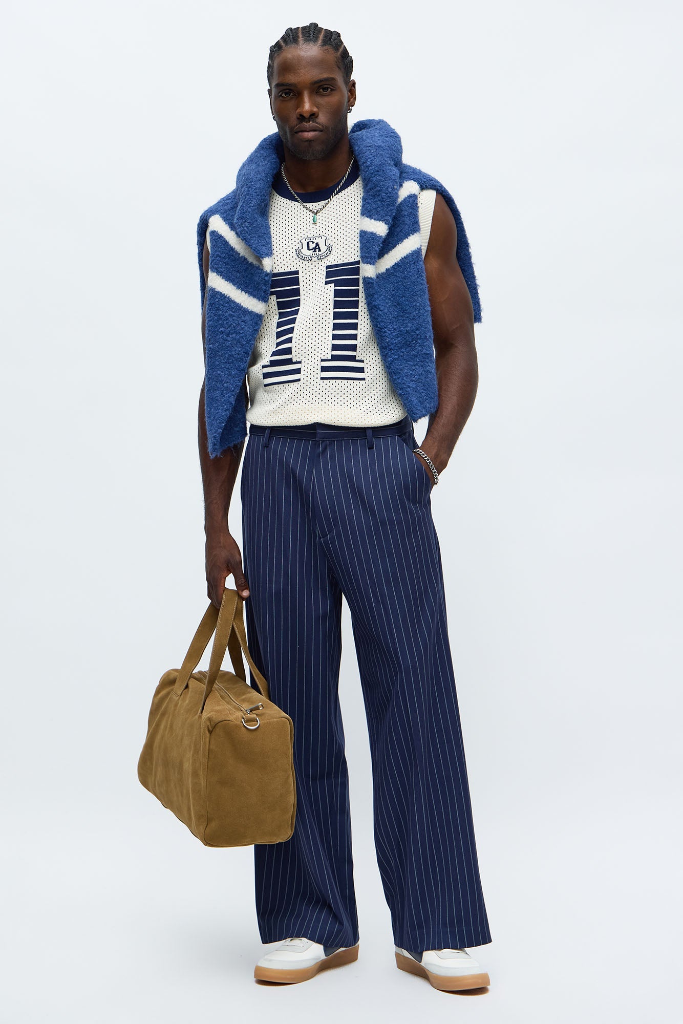Knit Retro Jersey Tank - Off White/combo
