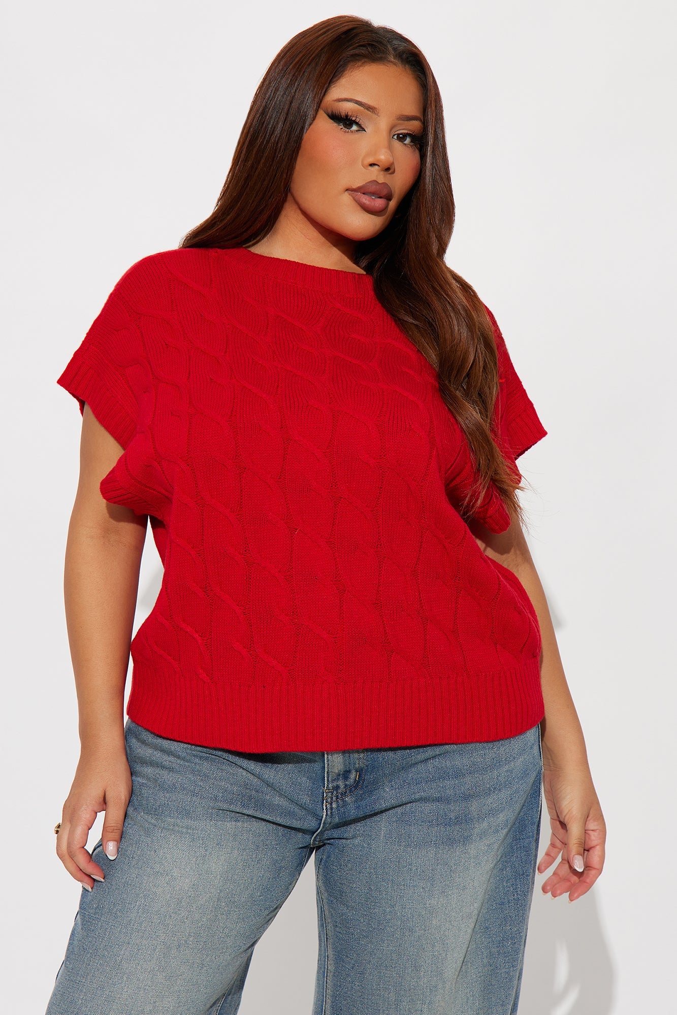 Calm Vibes Sweater Vest - Red