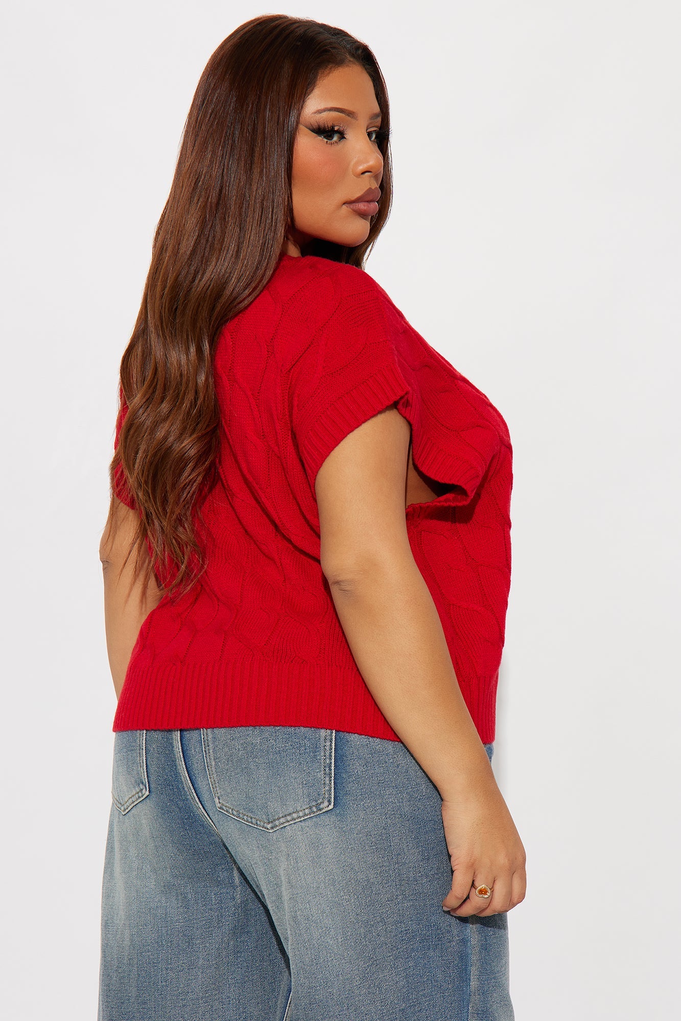 Calm Vibes Sweater Vest - Red