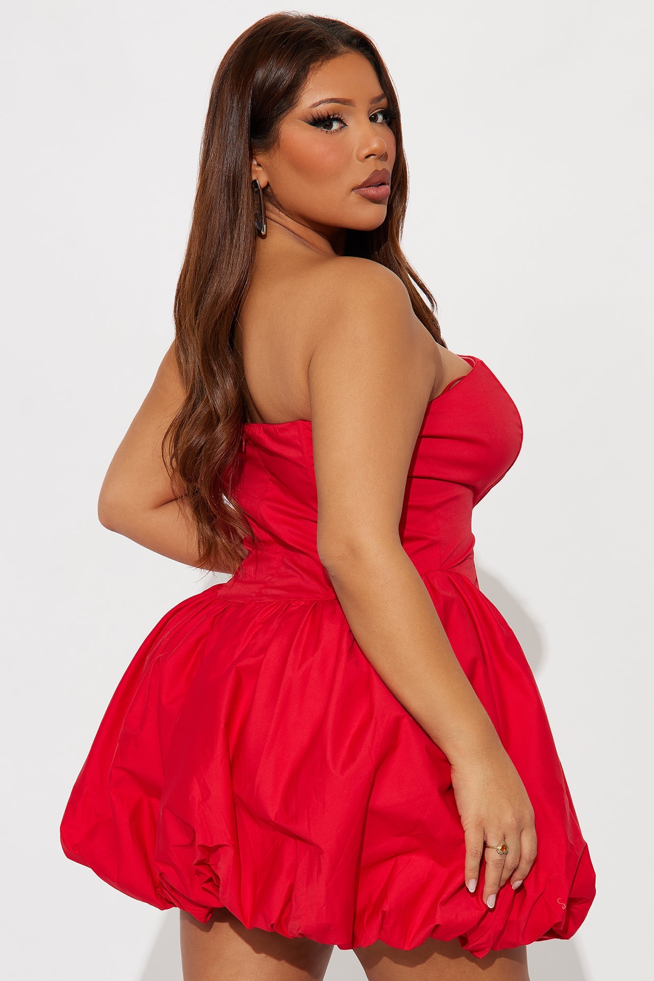 Tall A Night in Paris Bubble Mini Dress - Red