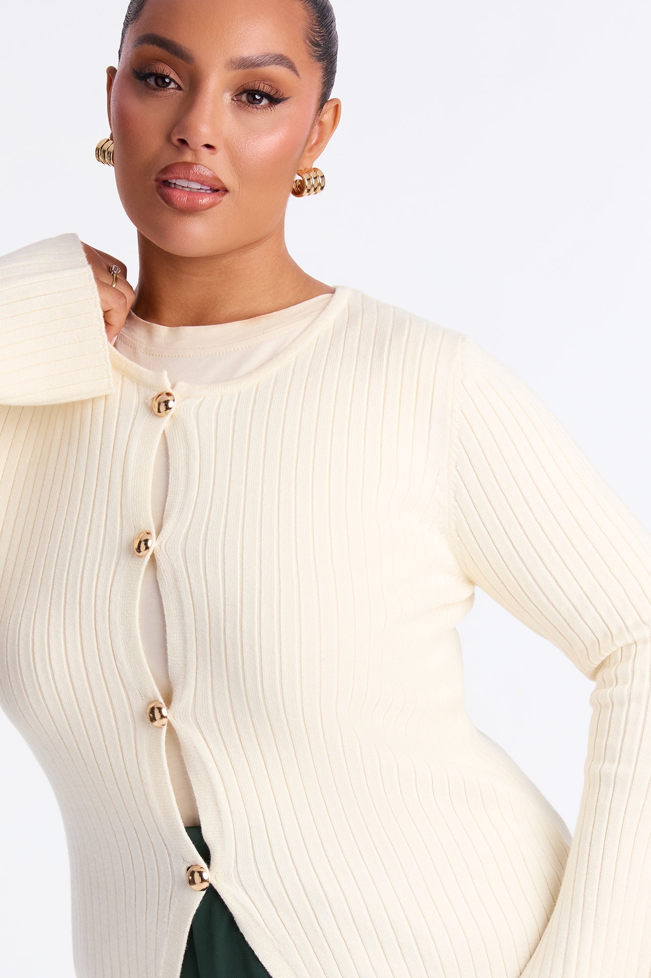 Felicity Hardware Cardigan - Cream